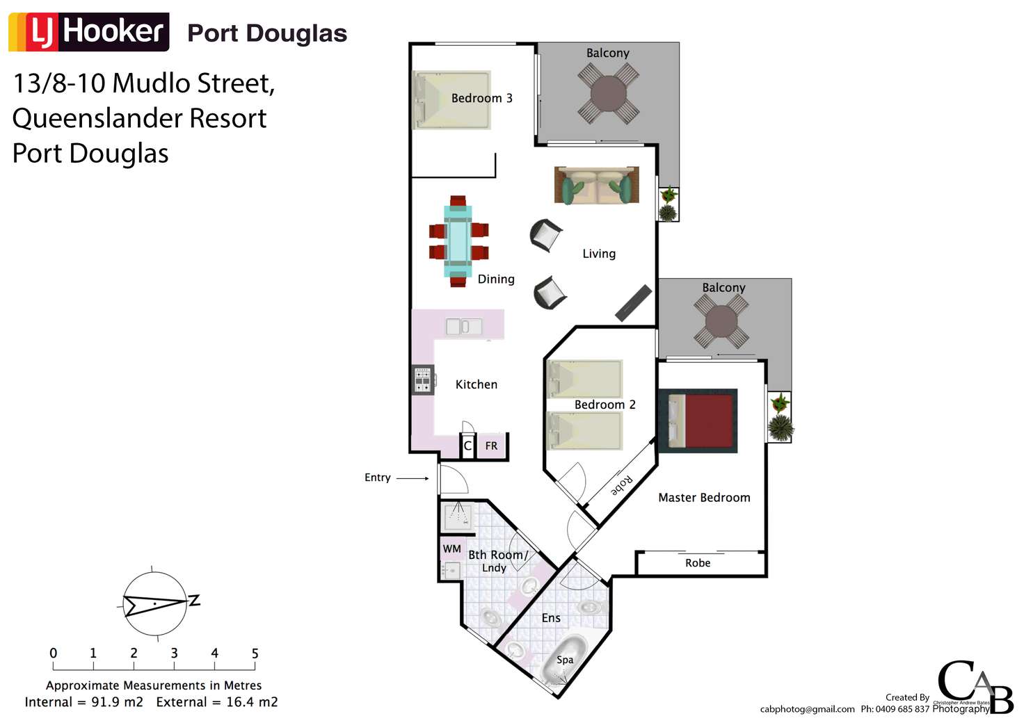 Floorplan of Homely unit listing, 13 Queenslander/8-10 Mudlo Street, Port Douglas QLD 4877