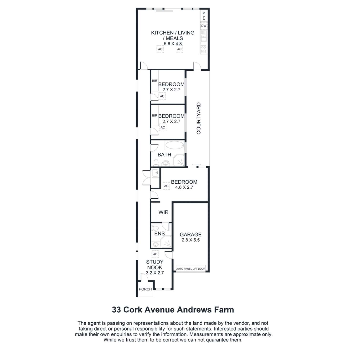 Floorplan of Homely house listing, 33 Cork Avenue, Andrews Farm SA 5114