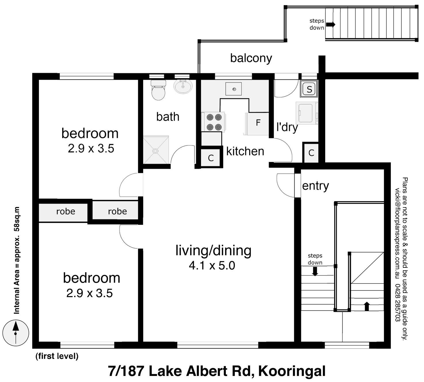 Floorplan of Homely unit listing, Unit 7/187 Lake Albert Road, Kooringal NSW 2650