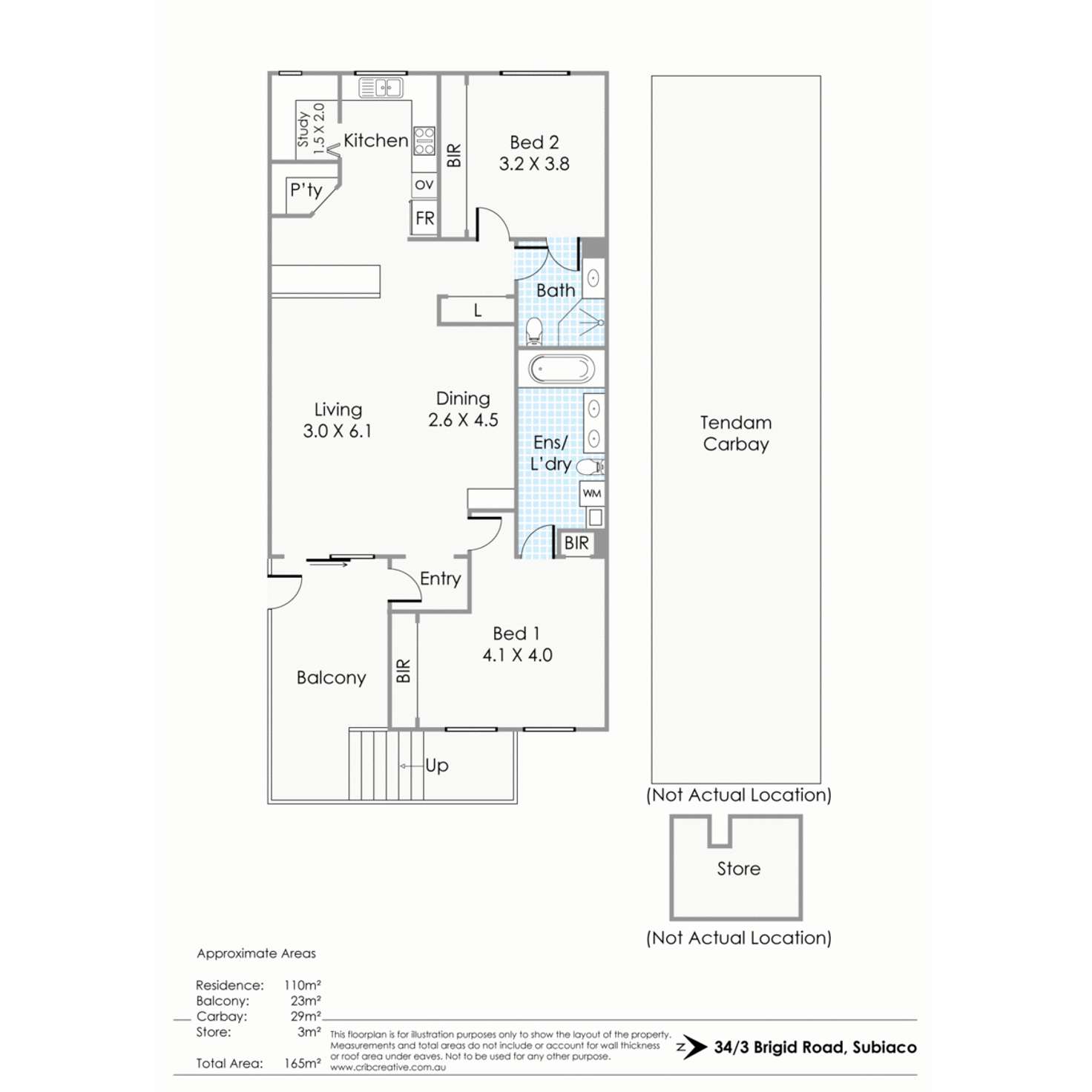 Floorplan of Homely apartment listing, 34/3 Brigid Road, Subiaco WA 6008