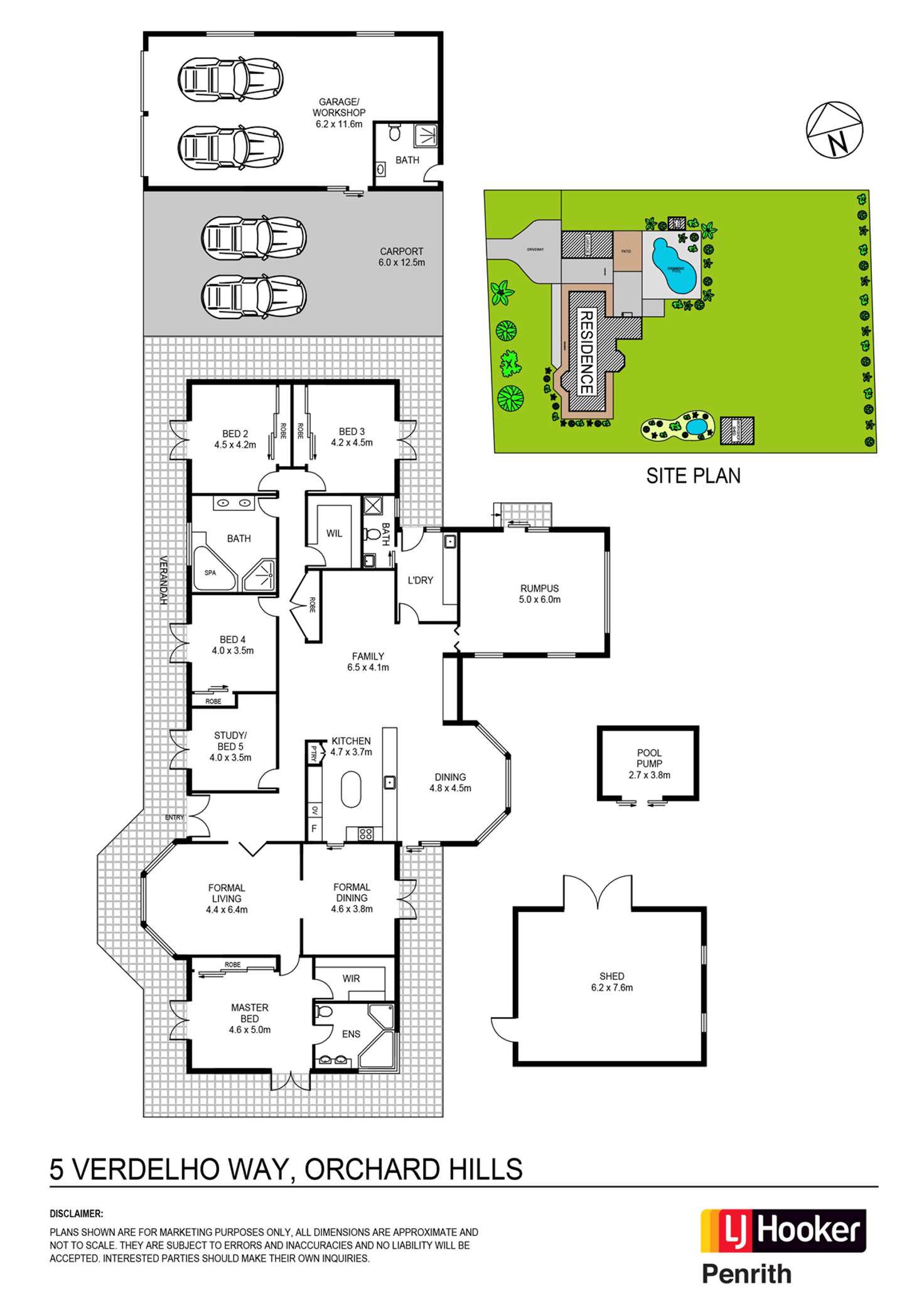 Floorplan of Homely house listing, 5 Verdelho Way, Orchard Hills NSW 2748