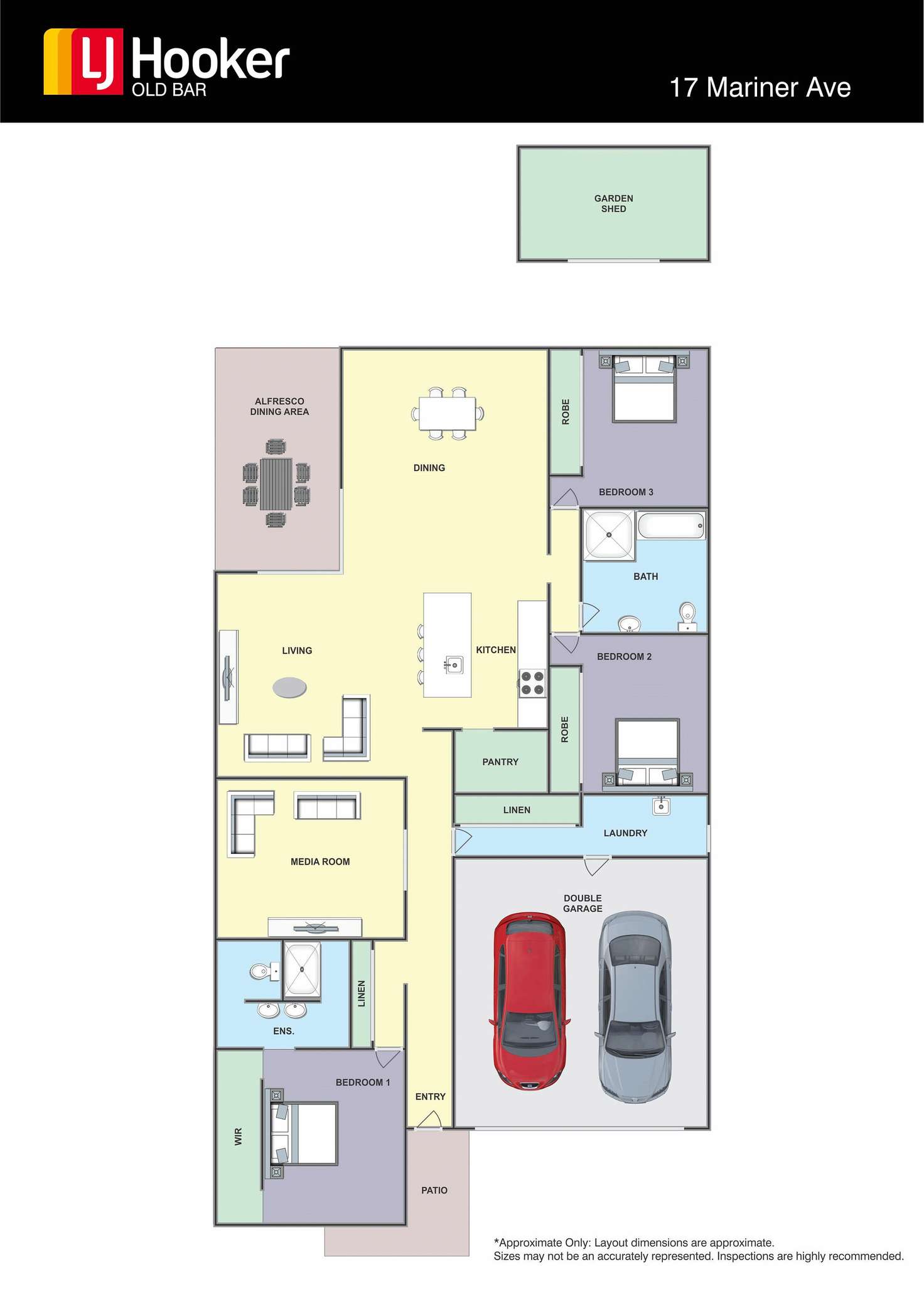 Floorplan of Homely house listing, 17 Mariner Ave, Old Bar NSW 2430