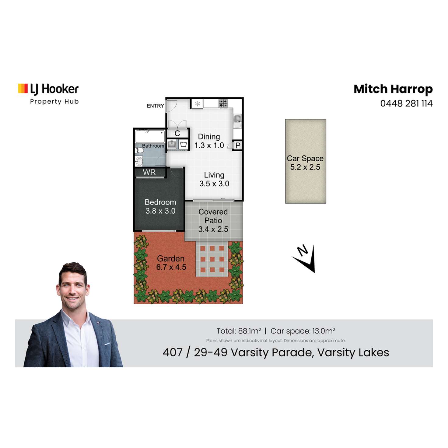 Floorplan of Homely apartment listing, 407/29-49 Varsity Parade, Varsity Lakes QLD 4227