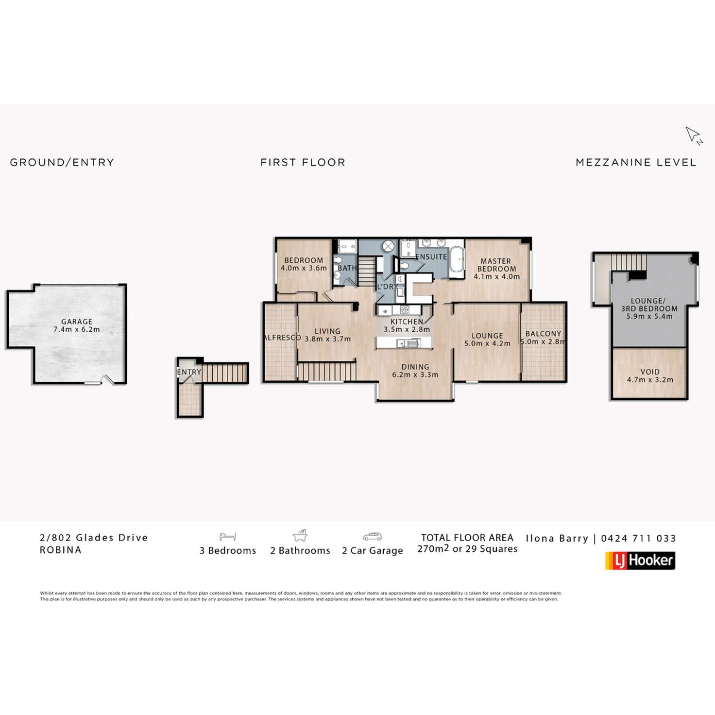 Floorplan of Homely unit listing, 2/802 Glades Drive, Robina QLD 4226