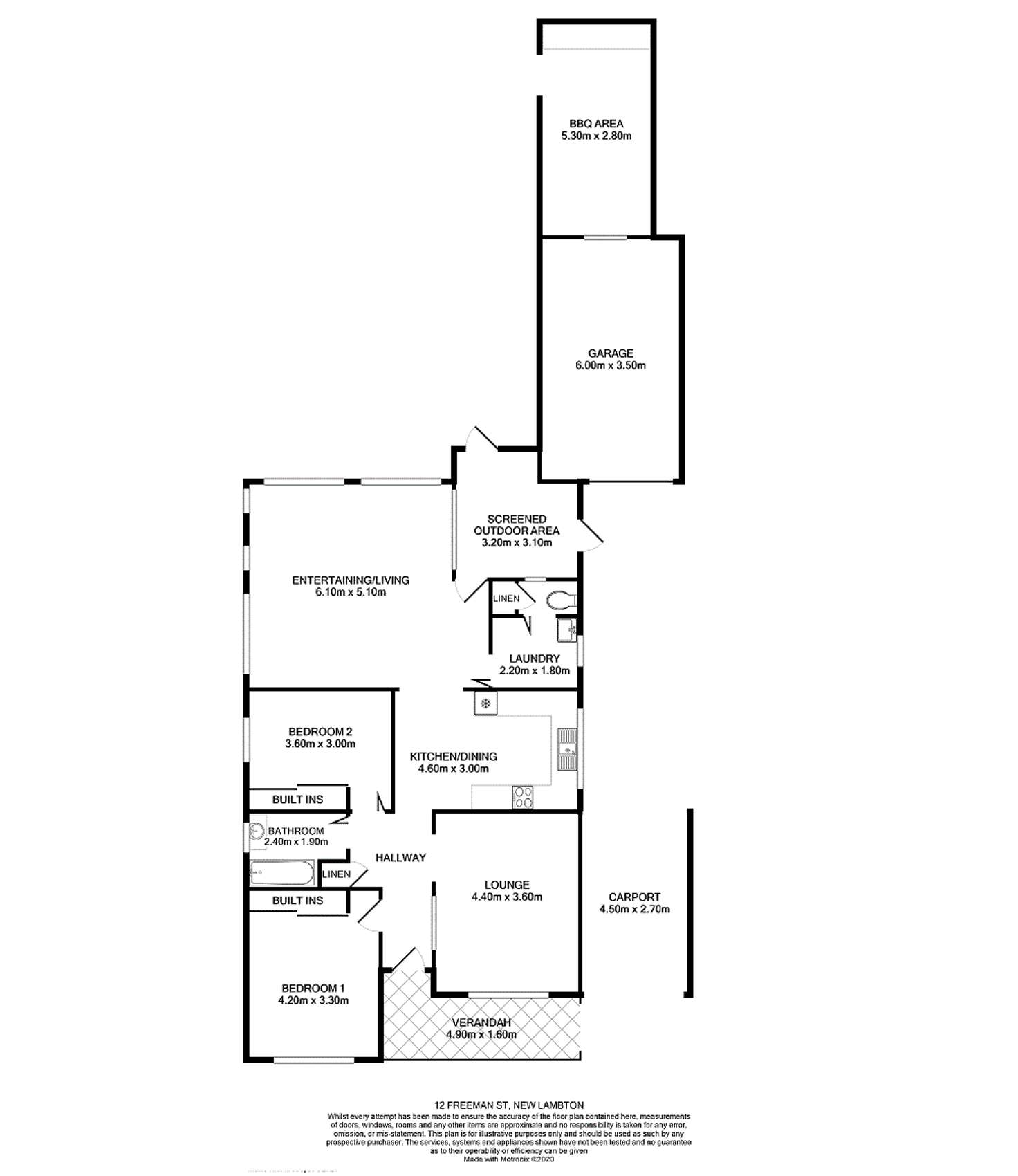 Floorplan of Homely house listing, 12 Freeman Street, New Lambton NSW 2305