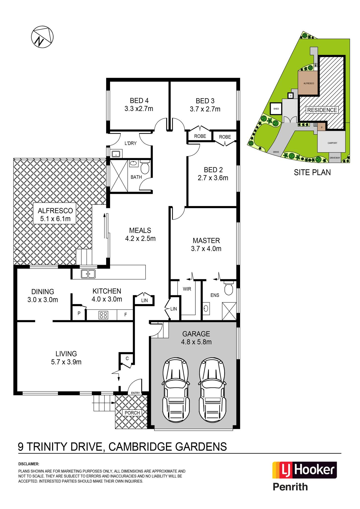 Floorplan of Homely house listing, 9 Trinity Drive, Cambridge Gardens NSW 2747