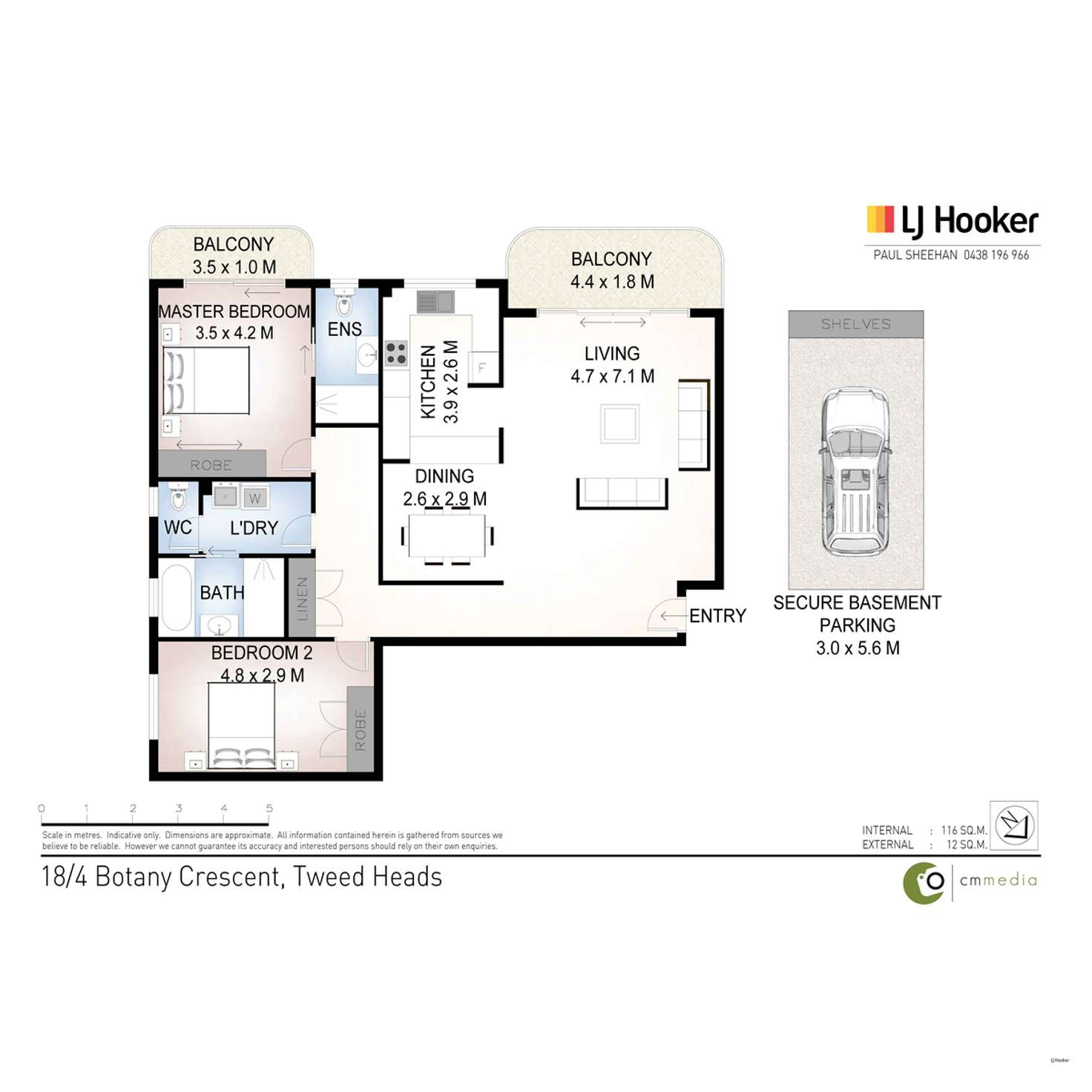 Floorplan of Homely unit listing, 18/4 Botany Crescent, Tweed Heads NSW 2485