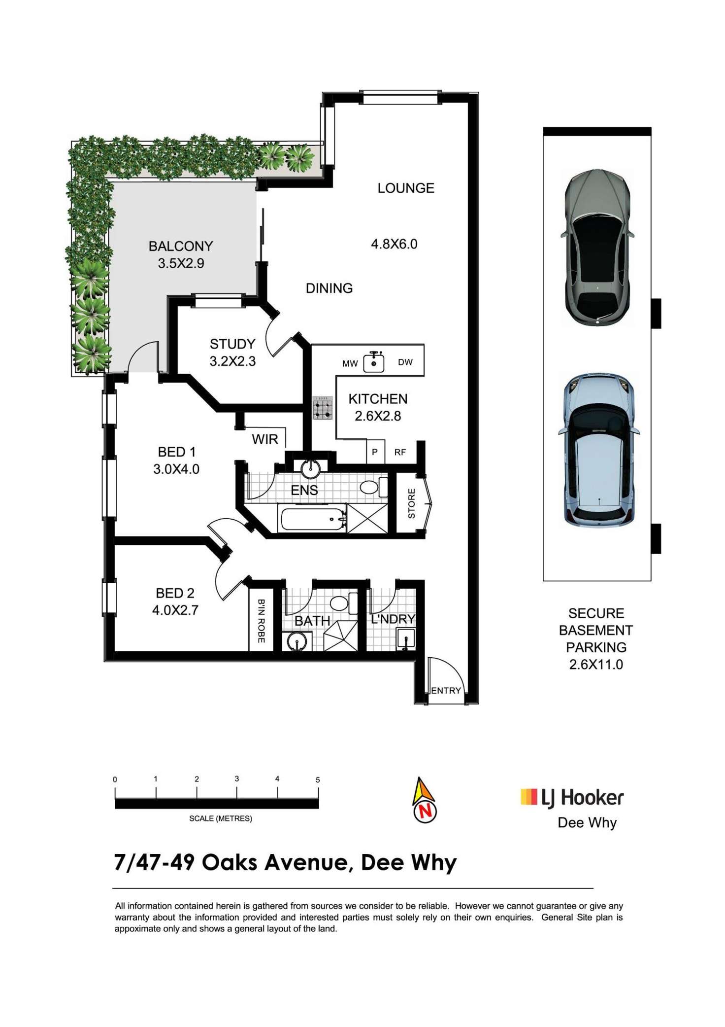 Floorplan of Homely unit listing, 7/47-49 Oaks Avenue, Dee Why NSW 2099