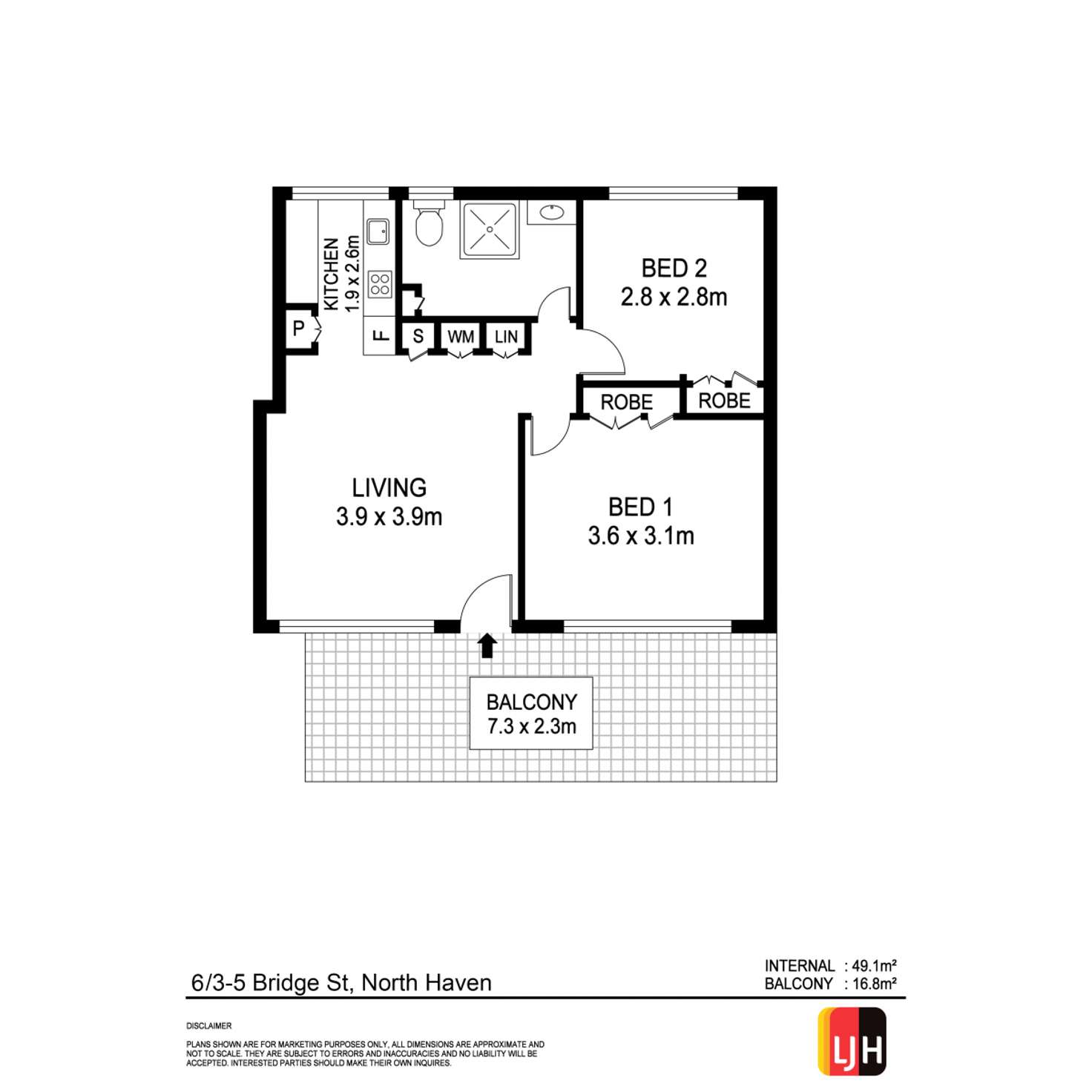 Floorplan of Homely unit listing, 6/3-5 Bridge Street, North Haven NSW 2443