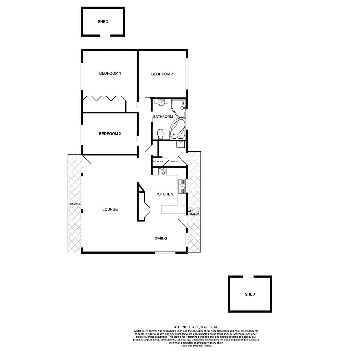 Floorplan of Homely house listing, 20 Rundle Avenue, Wallsend NSW 2287