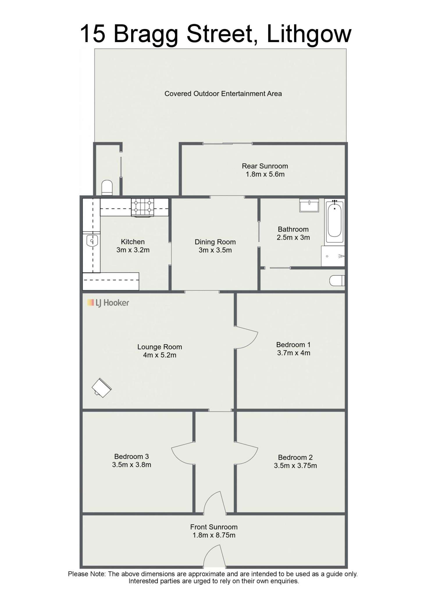 Floorplan of Homely acreageSemiRural listing, 15 Bragg Street, Lithgow NSW 2790