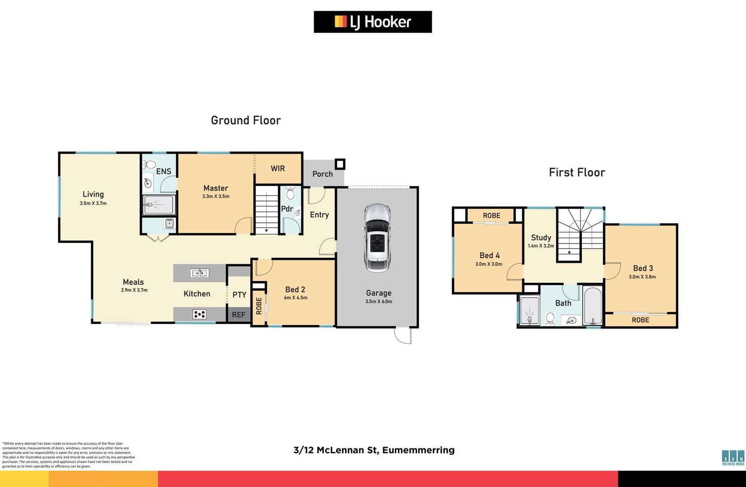 Floorplan of Homely townhouse listing, 3/12 McLennan Street, Eumemmerring VIC 3177