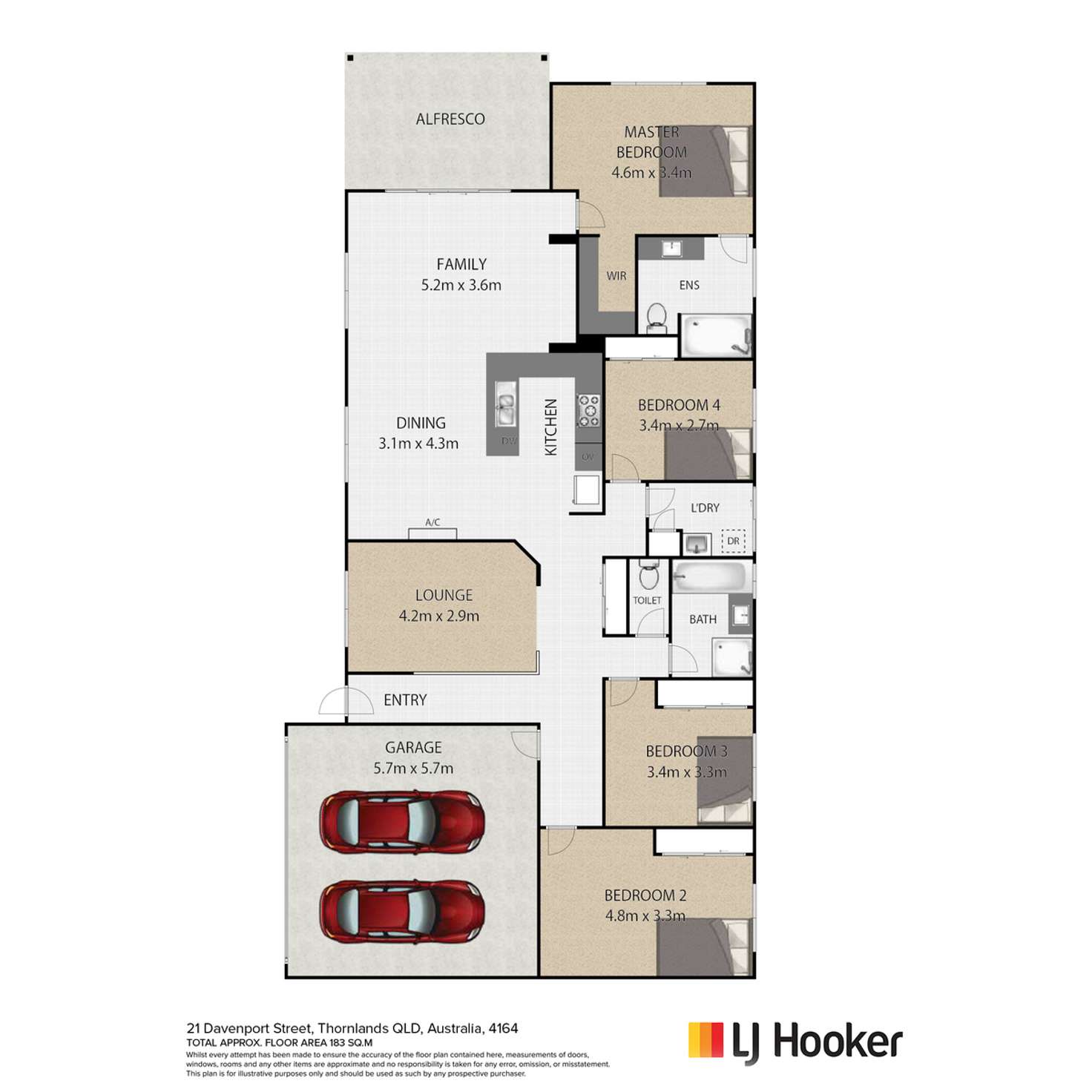 Floorplan of Homely house listing, 21 Davenport Street, Thornlands QLD 4164