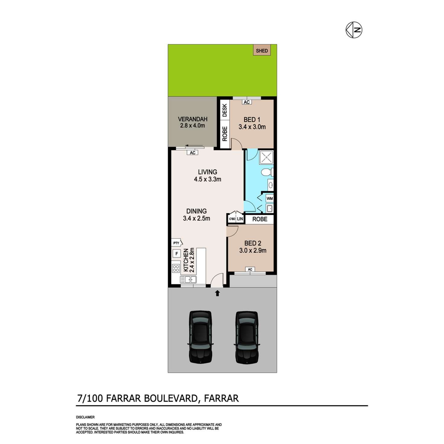 Floorplan of Homely apartment listing, 7/100 Farrar Boulevard, Farrar NT 830