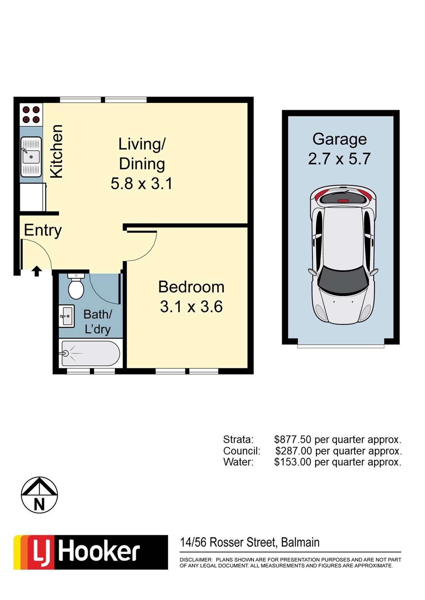Floorplan of Homely apartment listing, 14/56 Rosser Street, Rozelle NSW 2039
