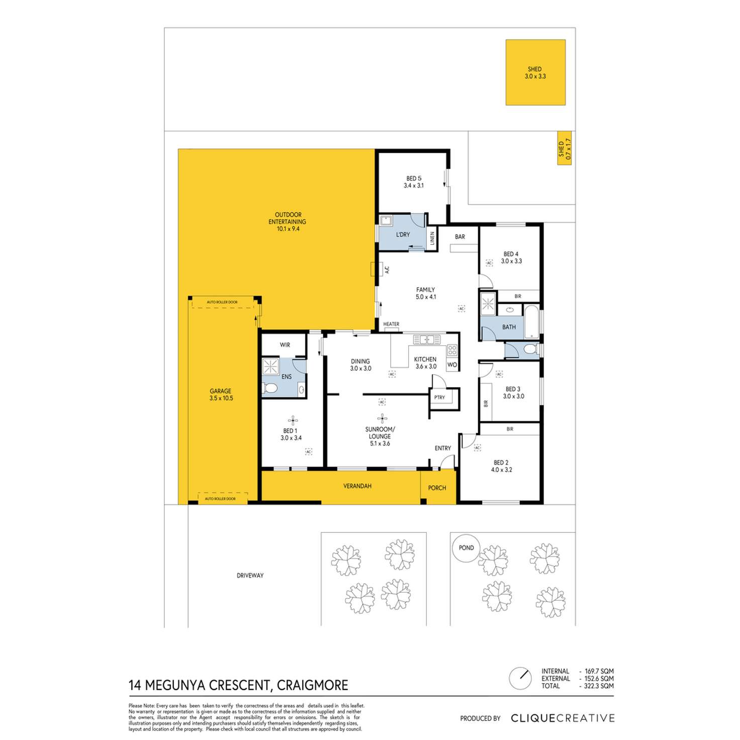 Floorplan of Homely house listing, 14 Megunya Crescent, Craigmore SA 5114