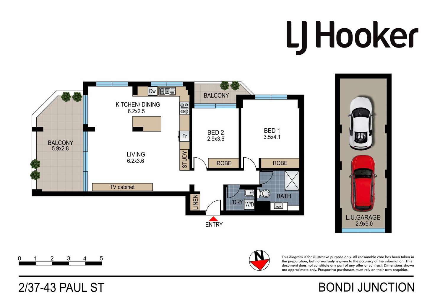 Floorplan of Homely apartment listing, 2/37 Paul Street, Bondi Junction NSW 2022