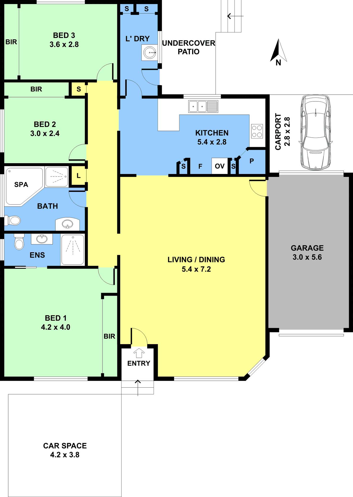 Floorplan of Homely villa listing, 1/90A William Street, Condell Park NSW 2200