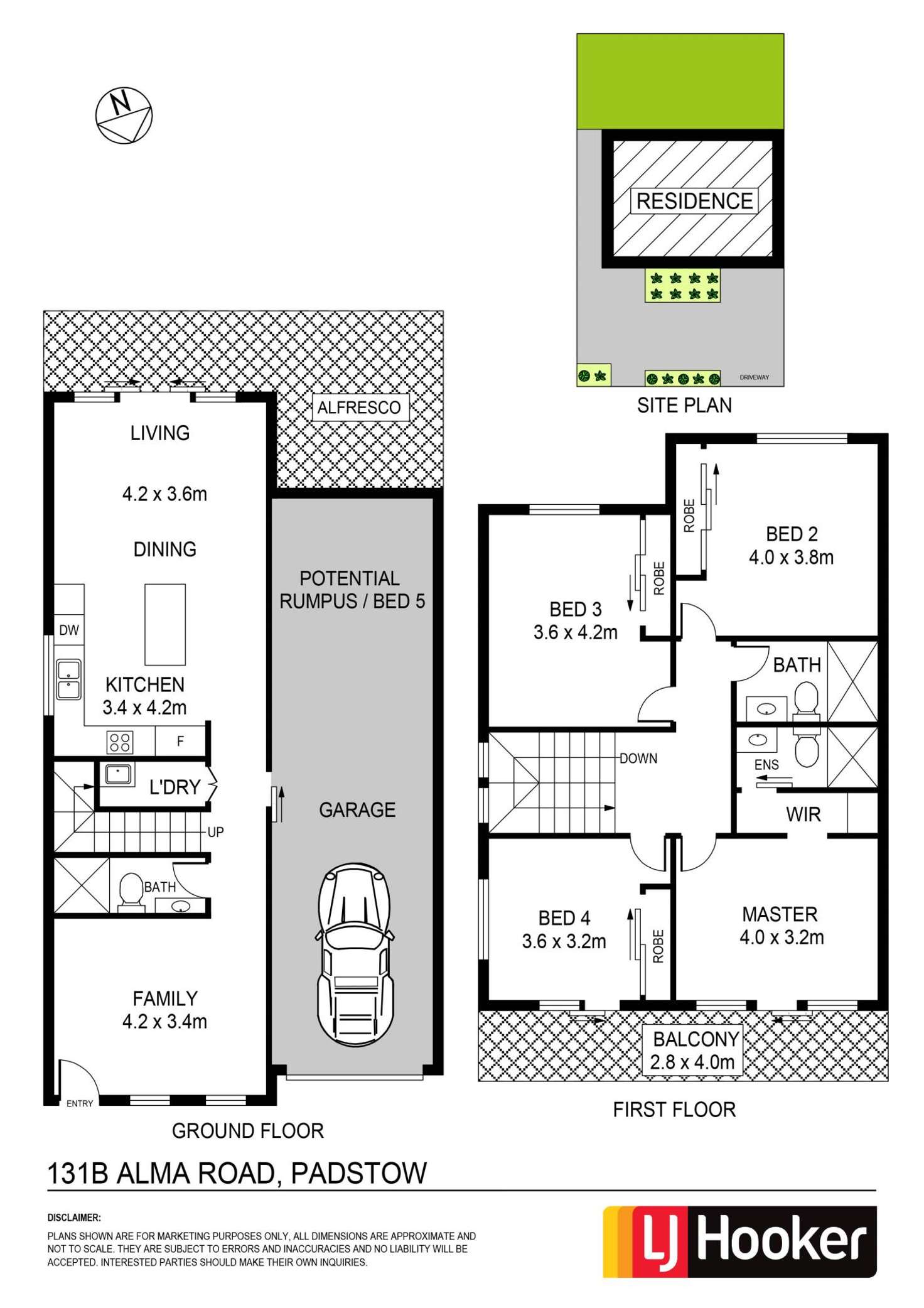 Floorplan of Homely semiDetached listing, 131B & 131 Alma Road, Padstow NSW 2211