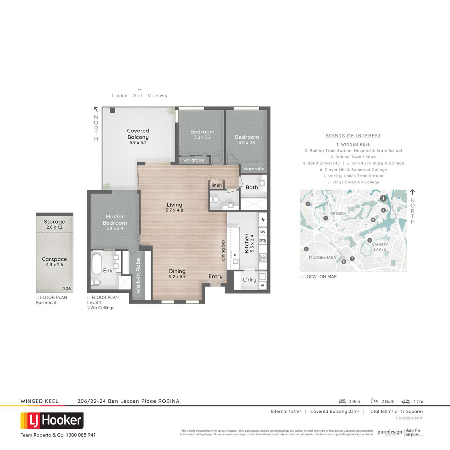 Floorplan of Homely unit listing, 206/22-24 Ben Lexcen Place, Robina QLD 4226