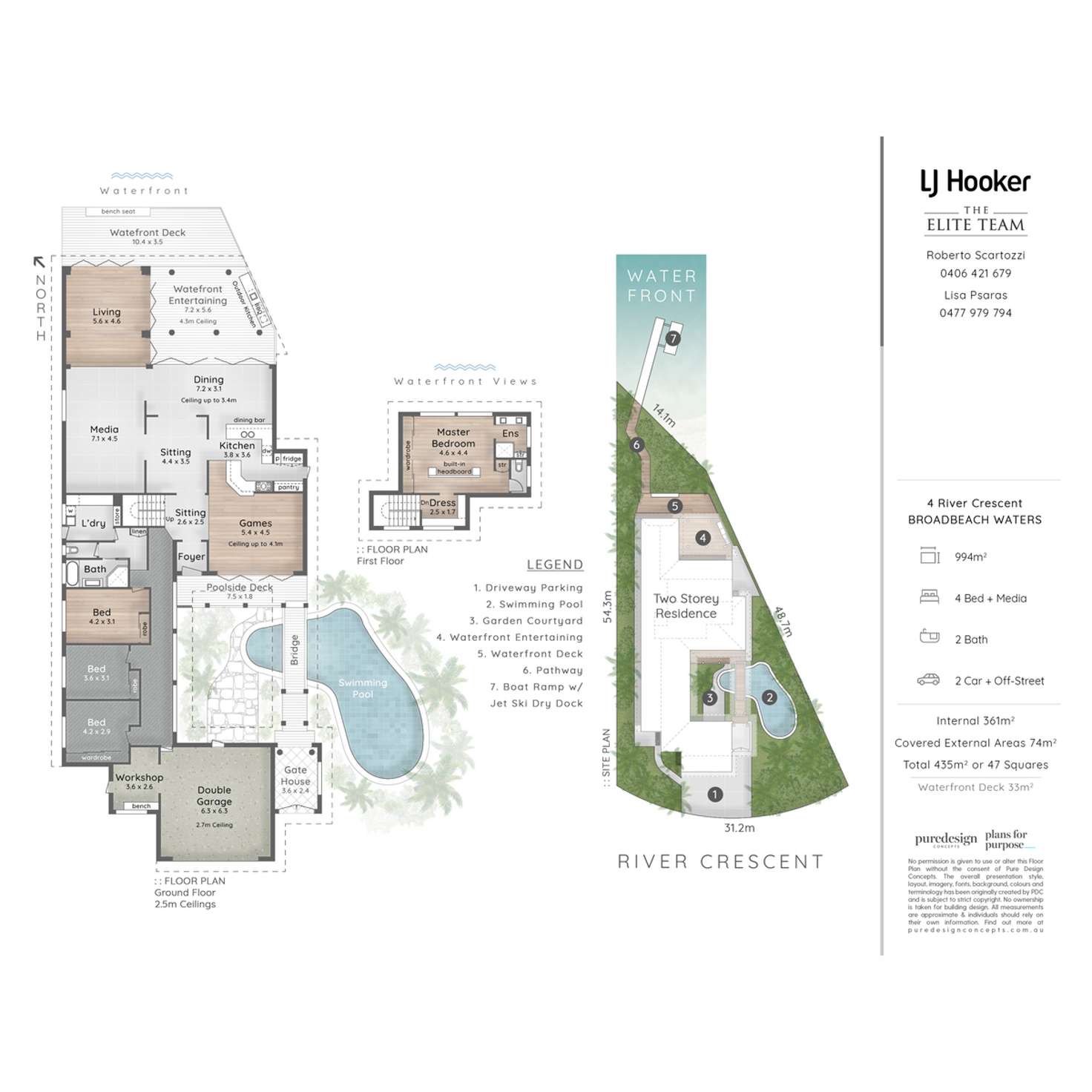 Floorplan of Homely house listing, 4 River Crescent, Broadbeach Waters QLD 4218