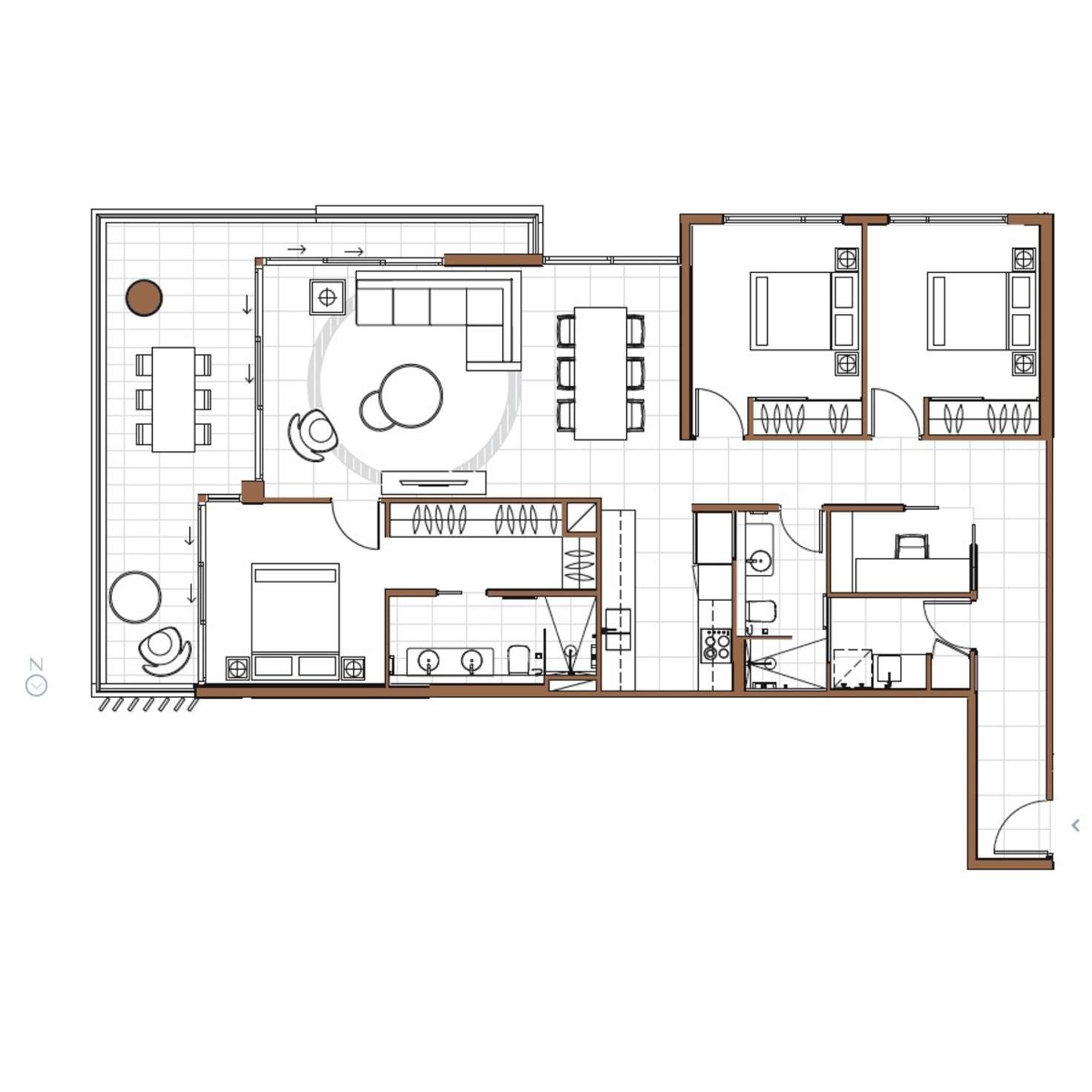 Floorplan of Homely unit listing, 1103/372-374 Marine Parade, Labrador QLD 4215