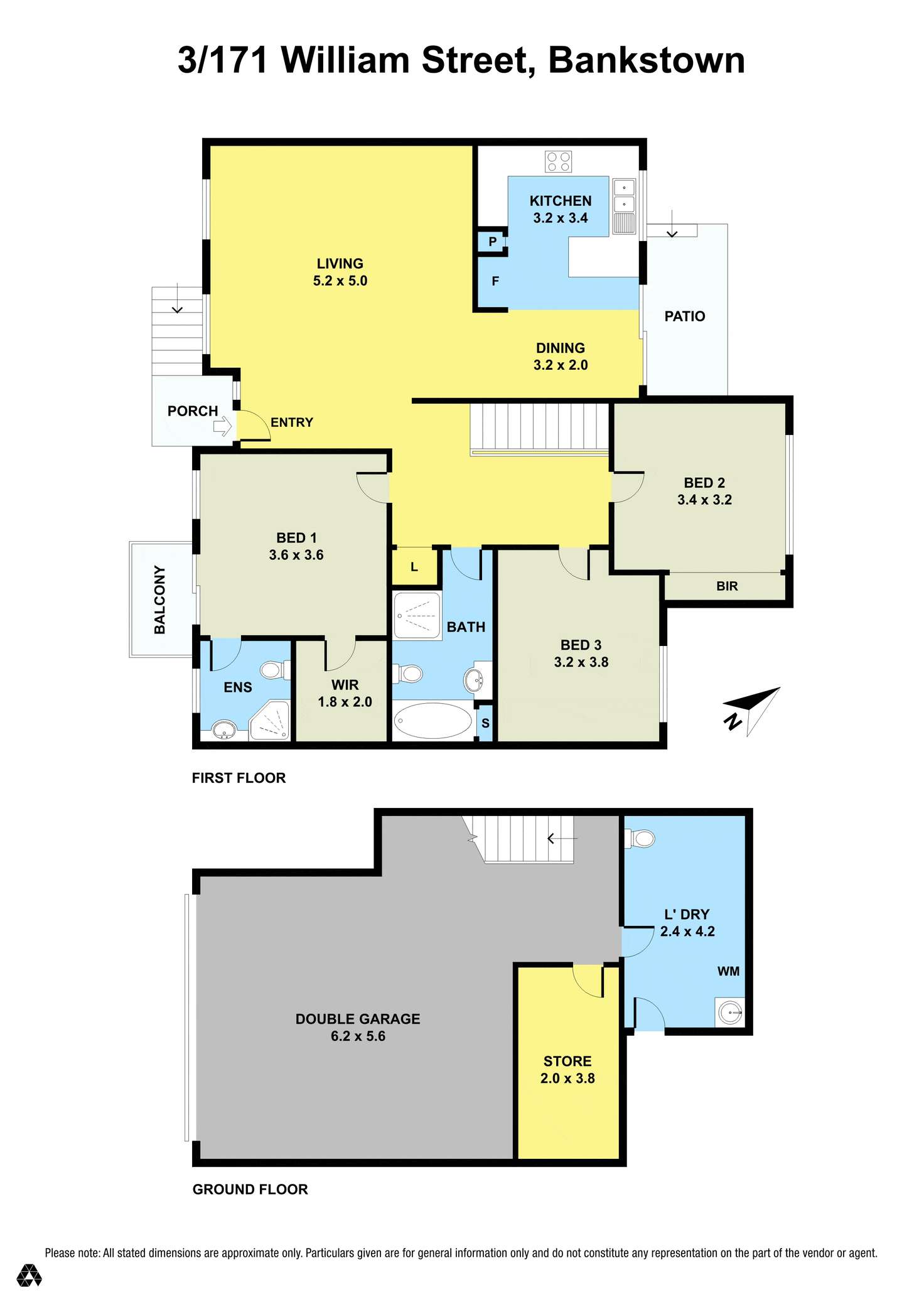 Floorplan of Homely townhouse listing, 3/171 William Street, Bankstown NSW 2200