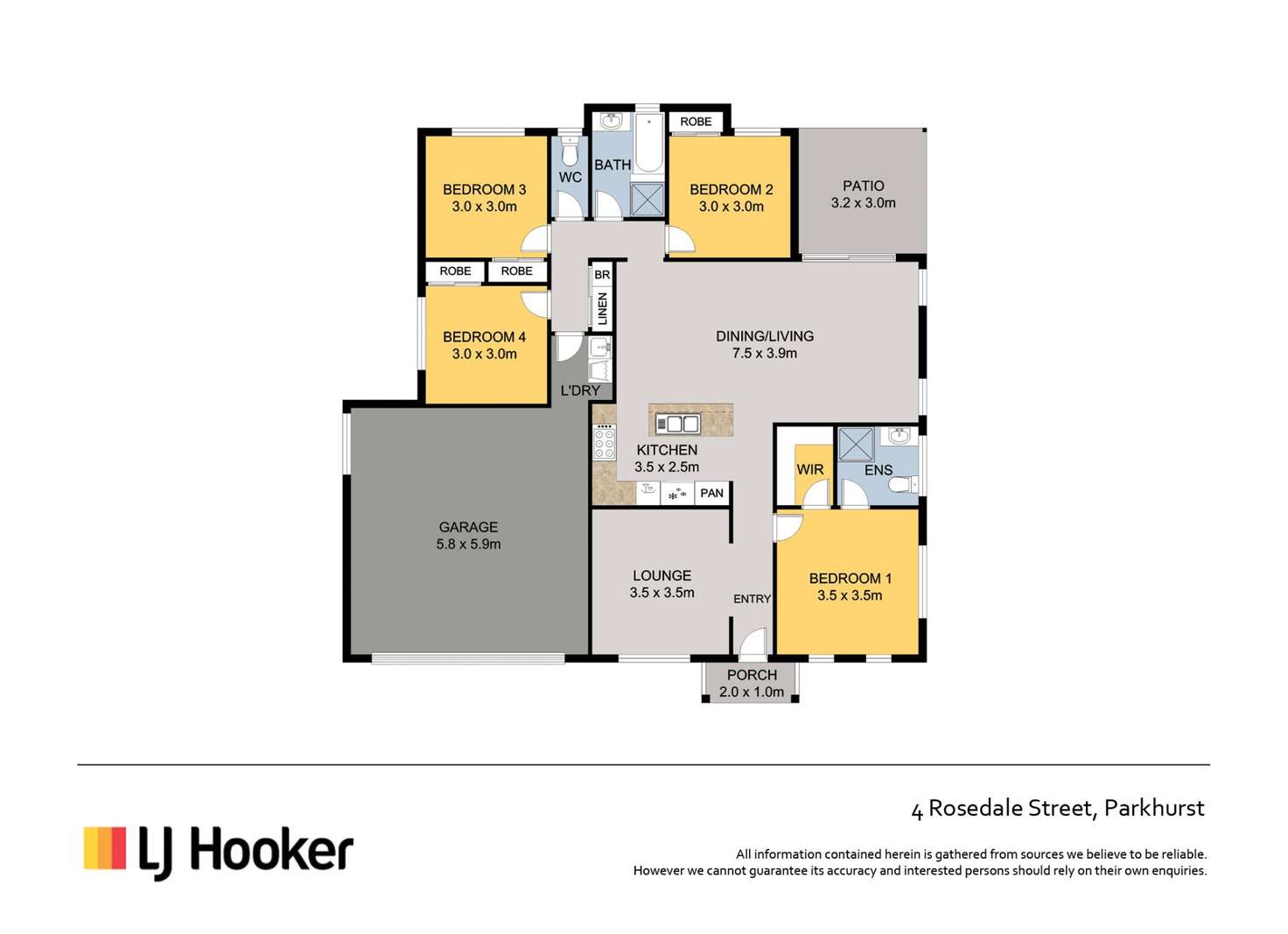 Floorplan of Homely house listing, 4 Rosedale Street, Parkhurst QLD 4702