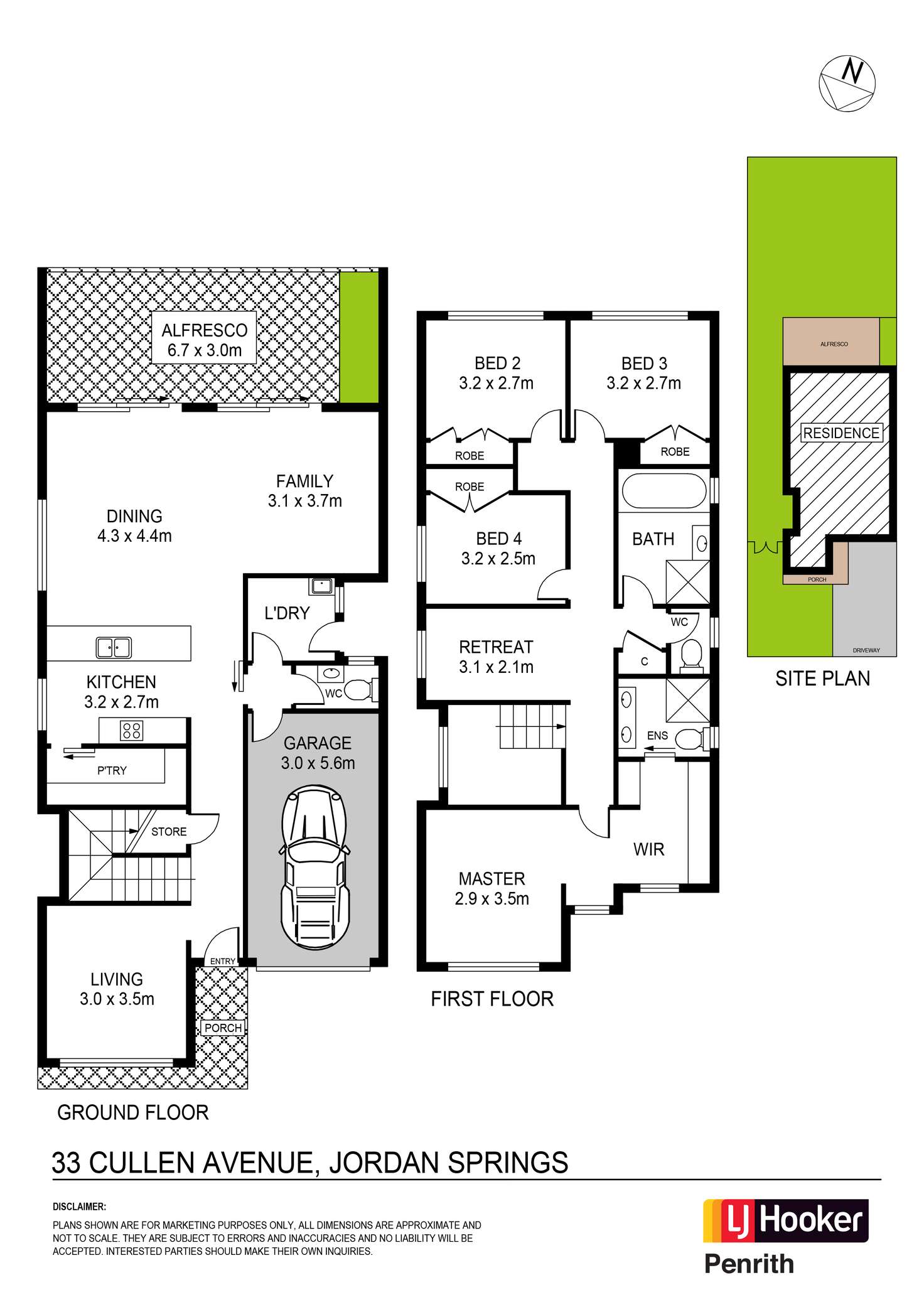 Floorplan of Homely house listing, 33 Cullen Avenue, Jordan Springs NSW 2747