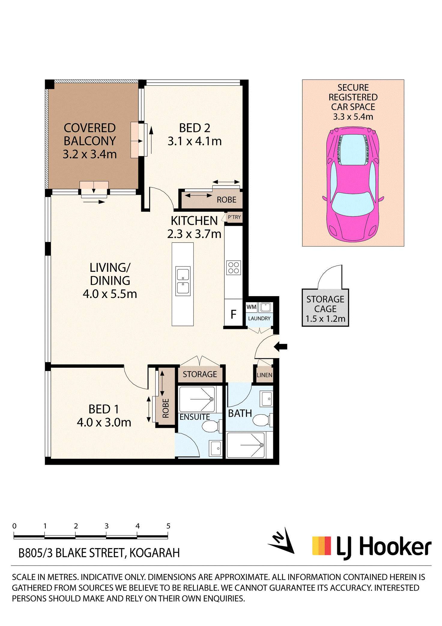 Floorplan of Homely unit listing, 805/3 Blake Street, Kogarah NSW 2217