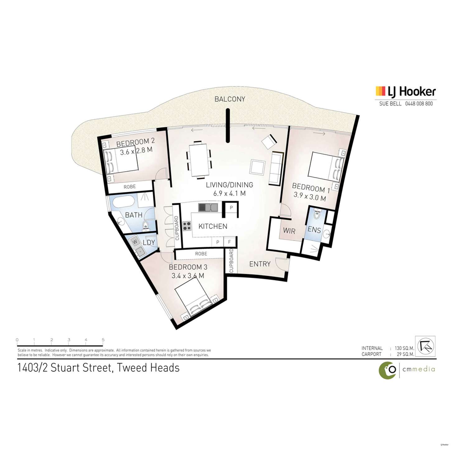 Floorplan of Homely apartment listing, 1403/2-4 Stuart Street, Tweed Heads NSW 2485