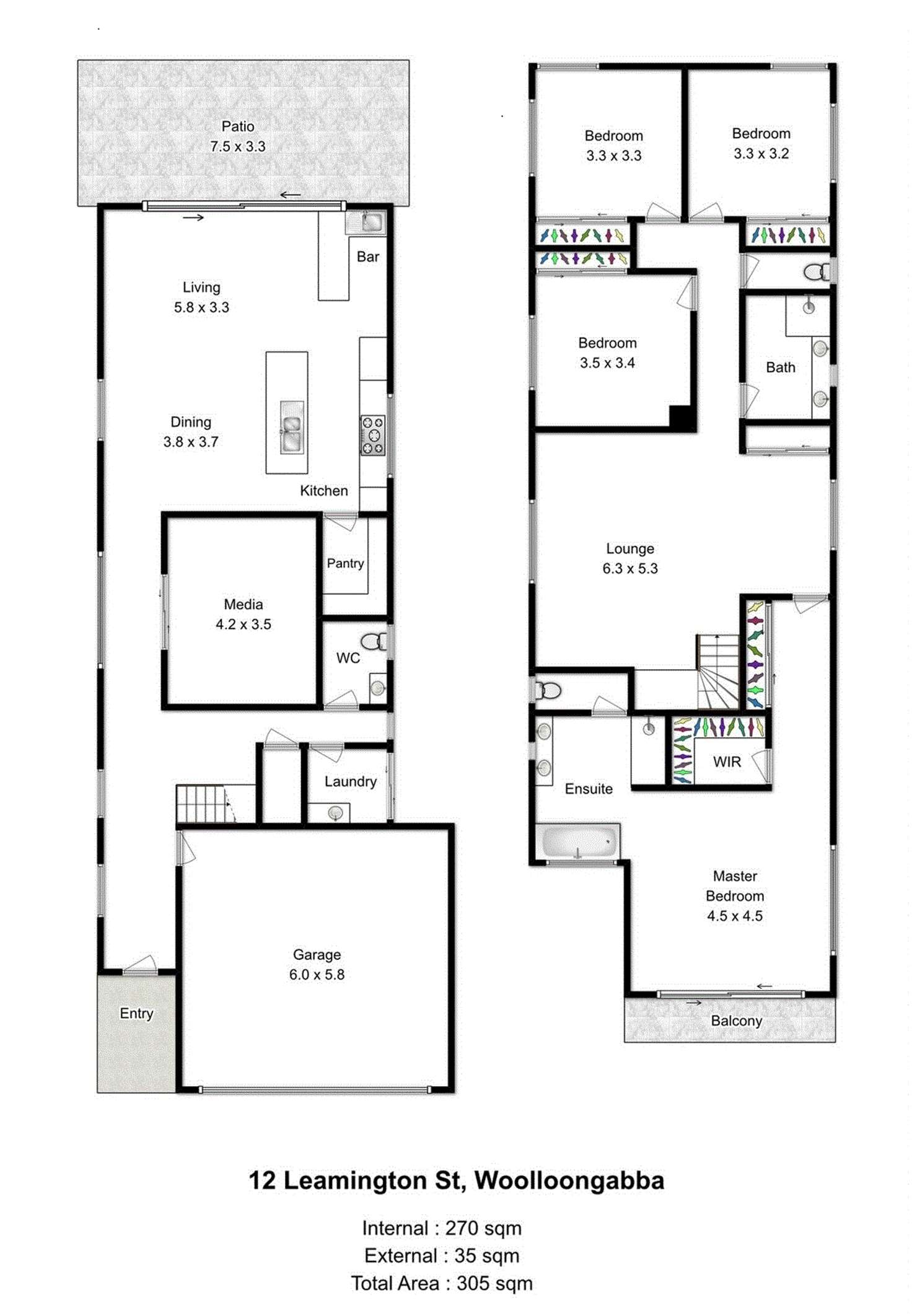 Floorplan of Homely house listing, 12 Leamington Street, Woolloongabba QLD 4102