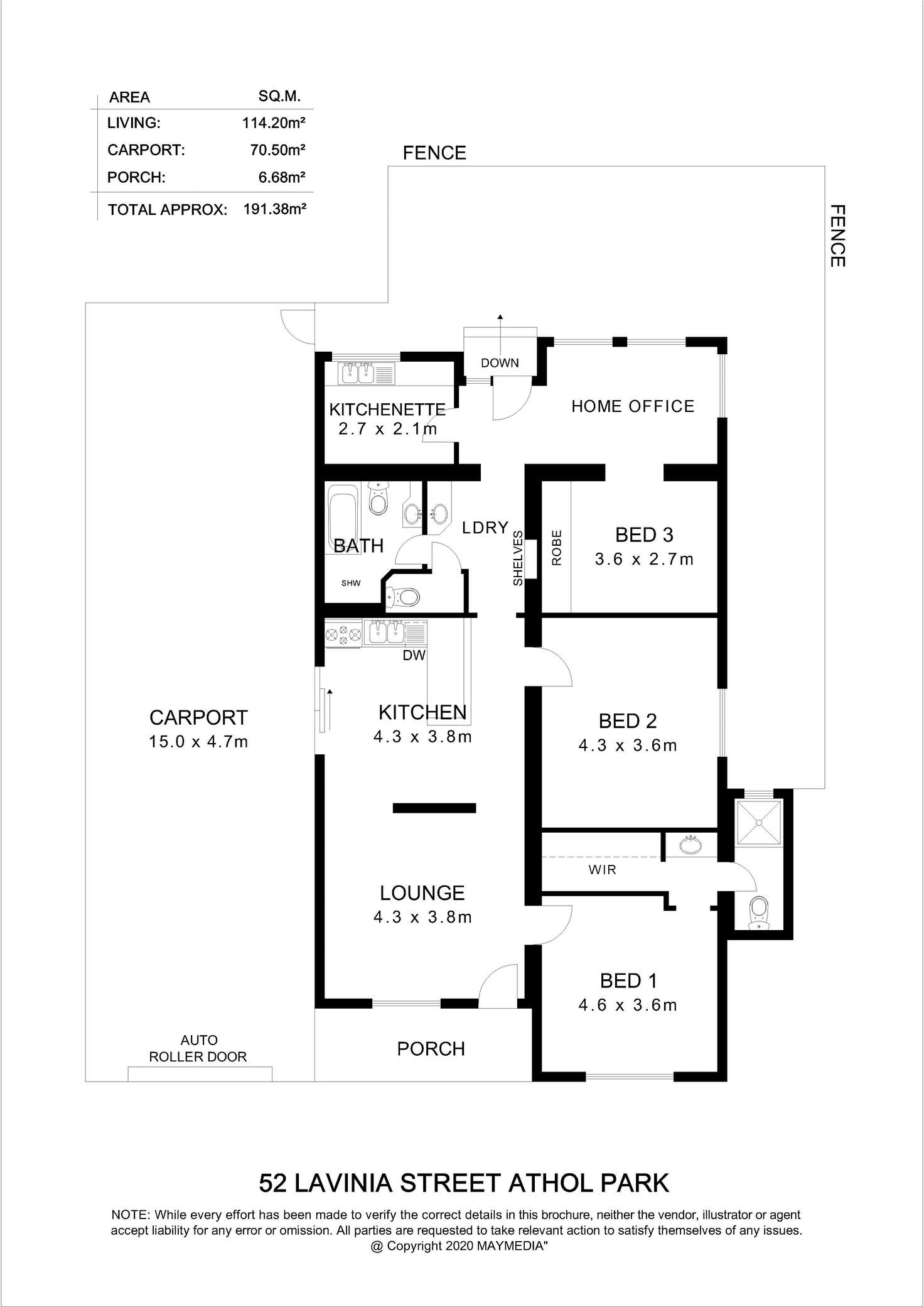Floorplan of Homely house listing, 52 Lavinia Street, Athol Park SA 5012
