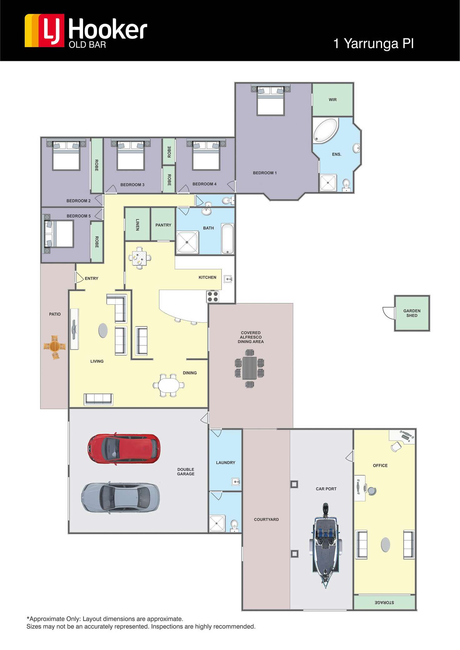 Floorplan of Homely house listing, 1 Yarrunga Place, Taree NSW 2430