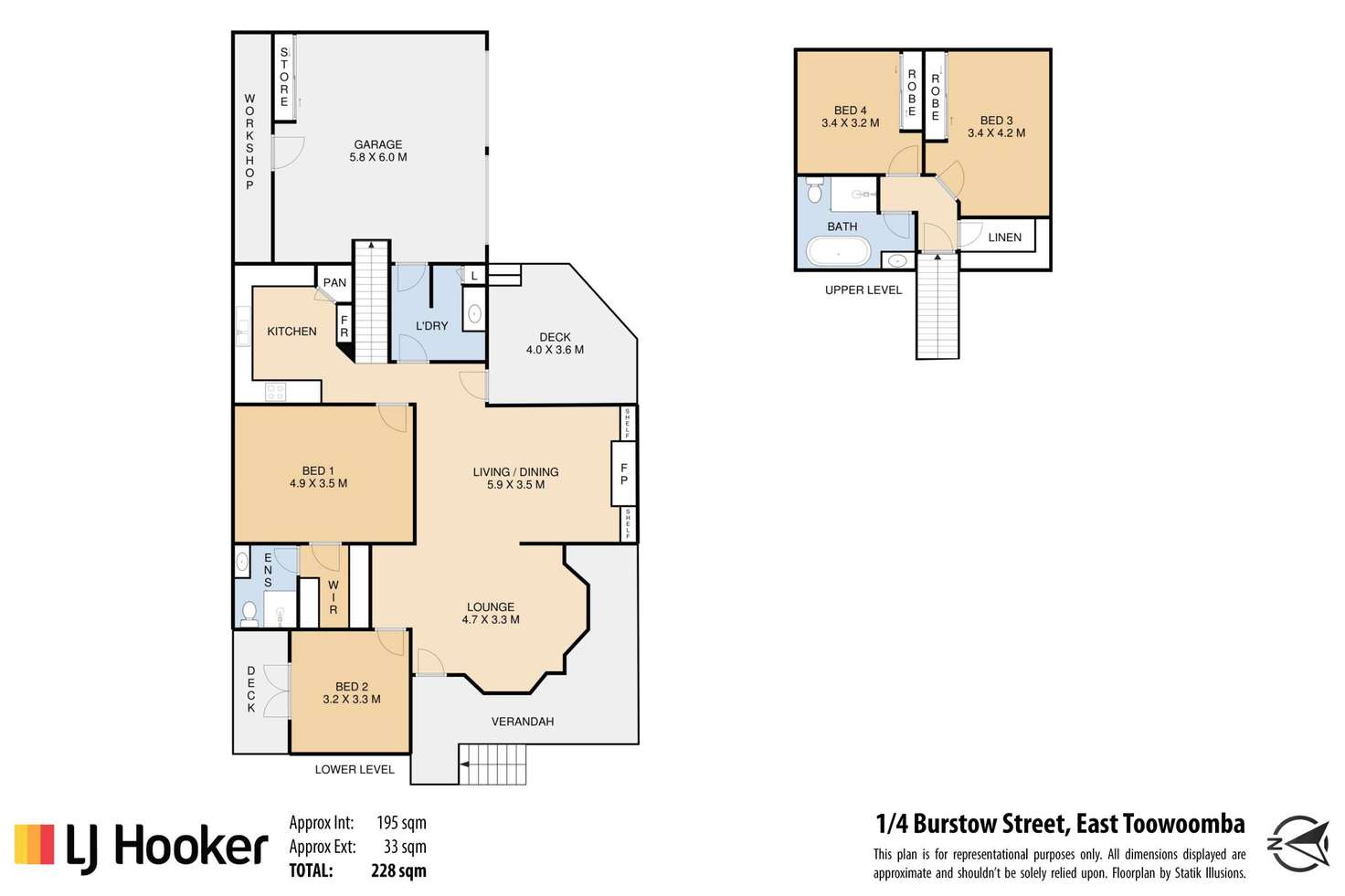 Floorplan of Homely house listing, 1 & 3/4 Burstow Street, East Toowoomba QLD 4350