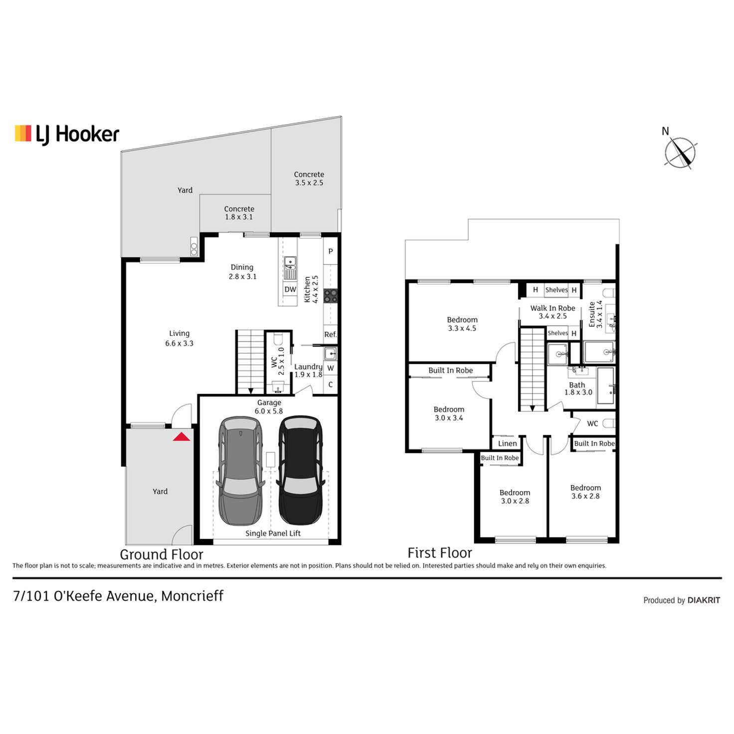Floorplan of Homely townhouse listing, 7/101 O'Keefe Street, Moncrieff ACT 2914