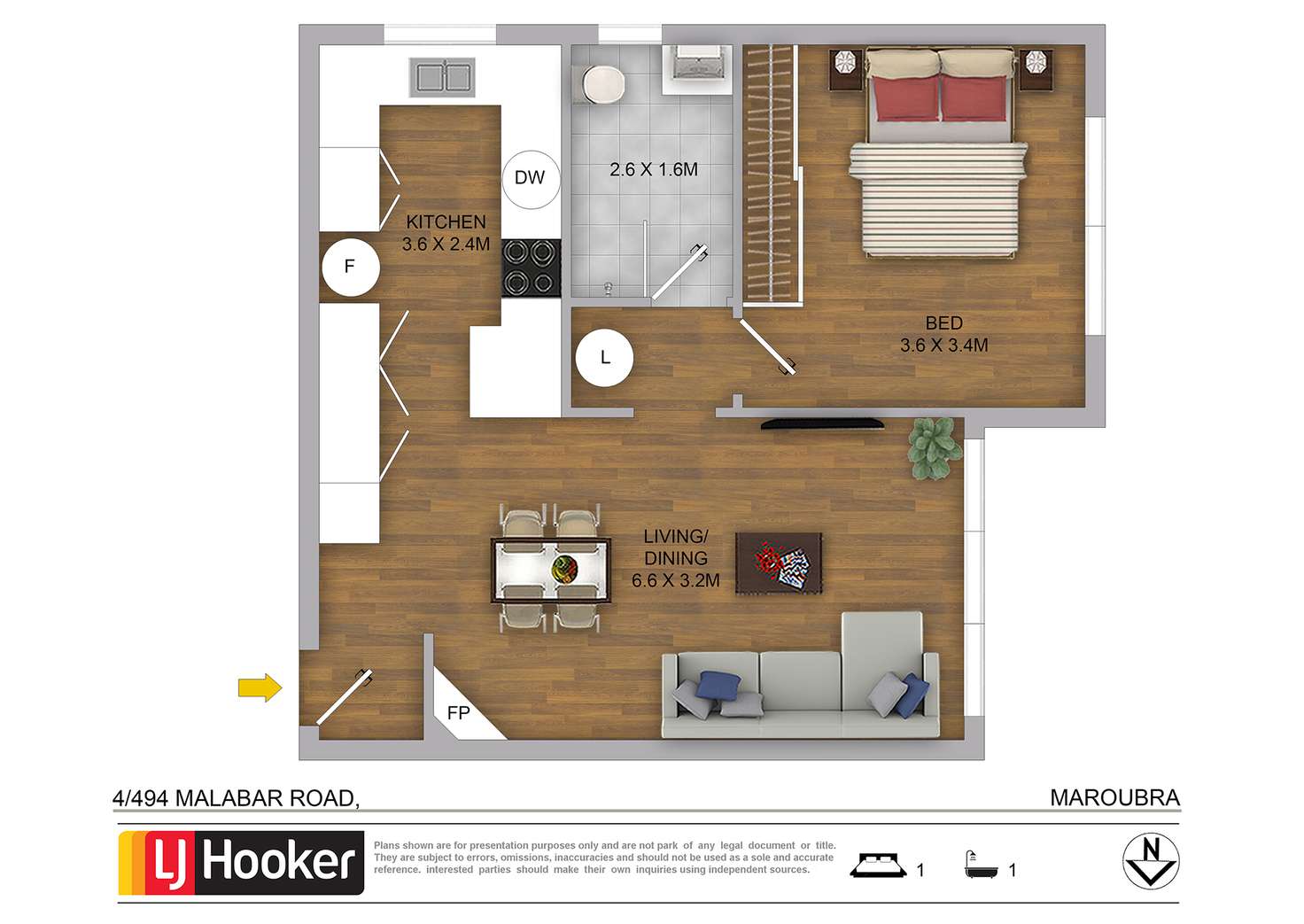 Floorplan of Homely unit listing, 4/492-494 Malabar Road, Maroubra NSW 2035