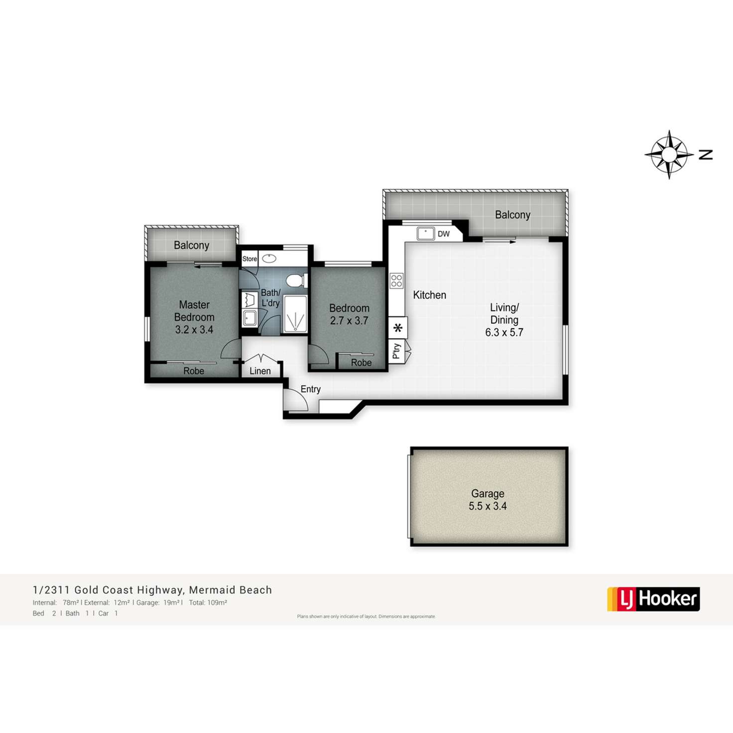 Floorplan of Homely apartment listing, 1/2311 Gold Coast Highway, Mermaid Beach QLD 4218