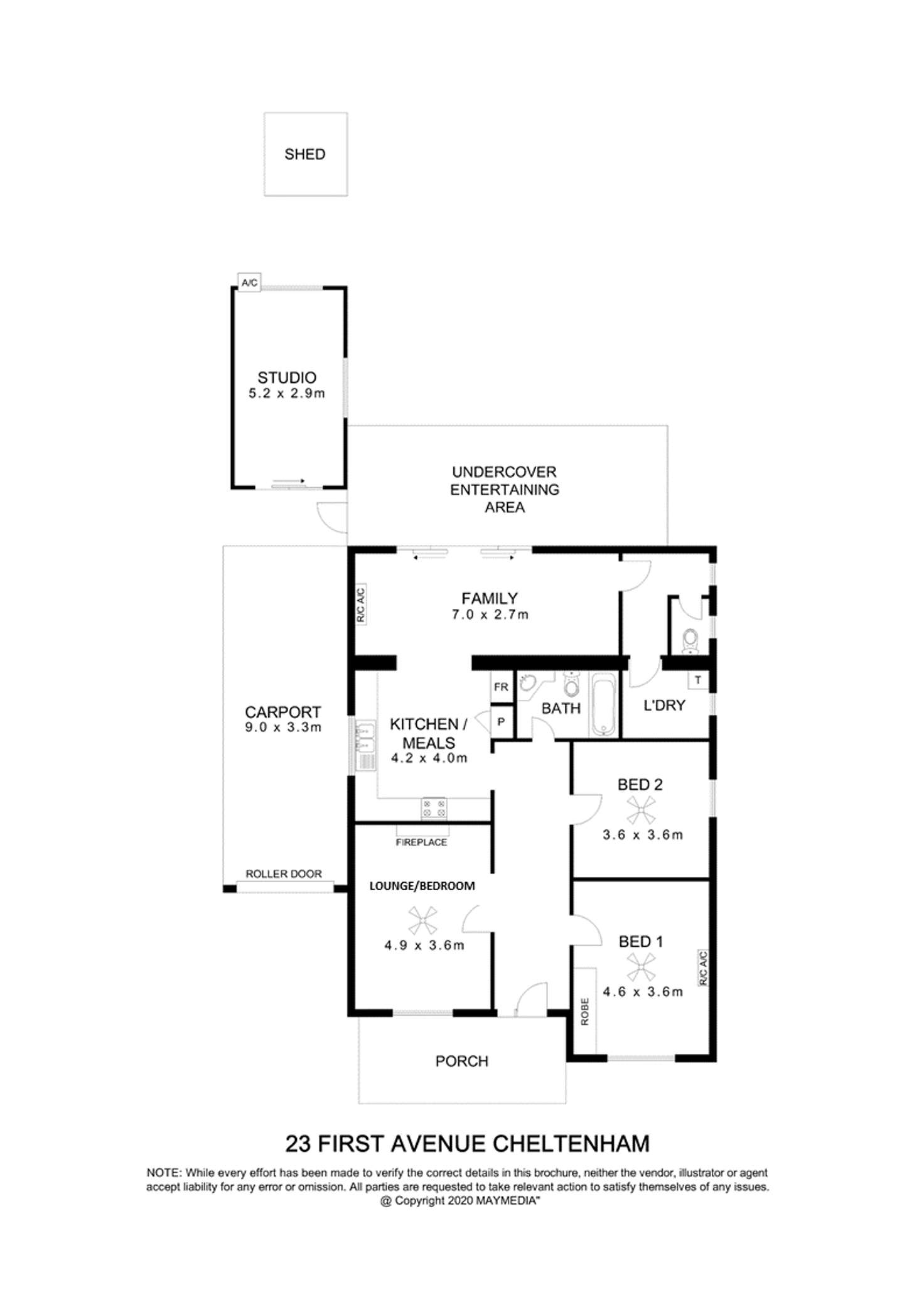 Floorplan of Homely house listing, 23 First Avenue, Cheltenham SA 5014