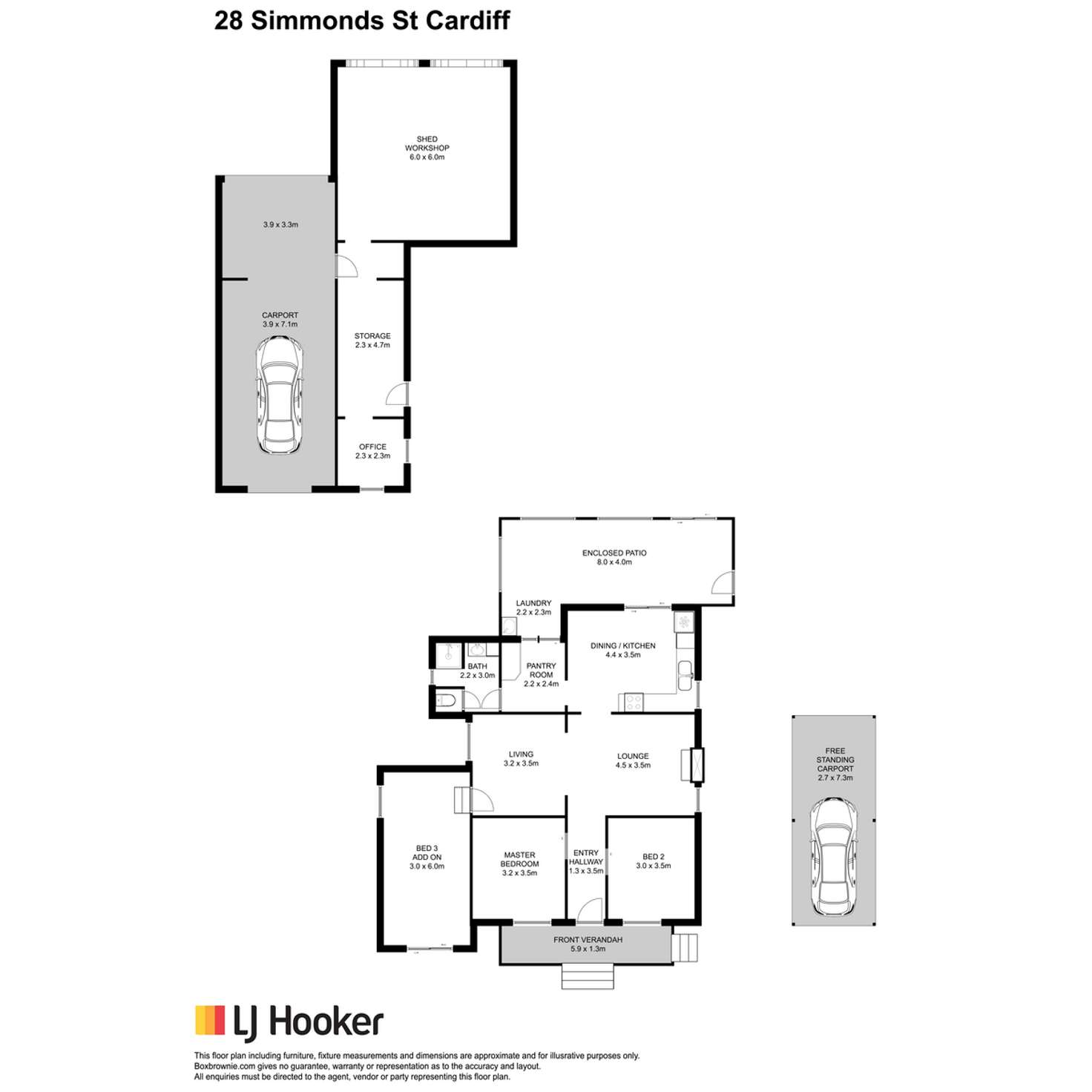 Floorplan of Homely house listing, 28 Simmonds Street, Cardiff WA 6225