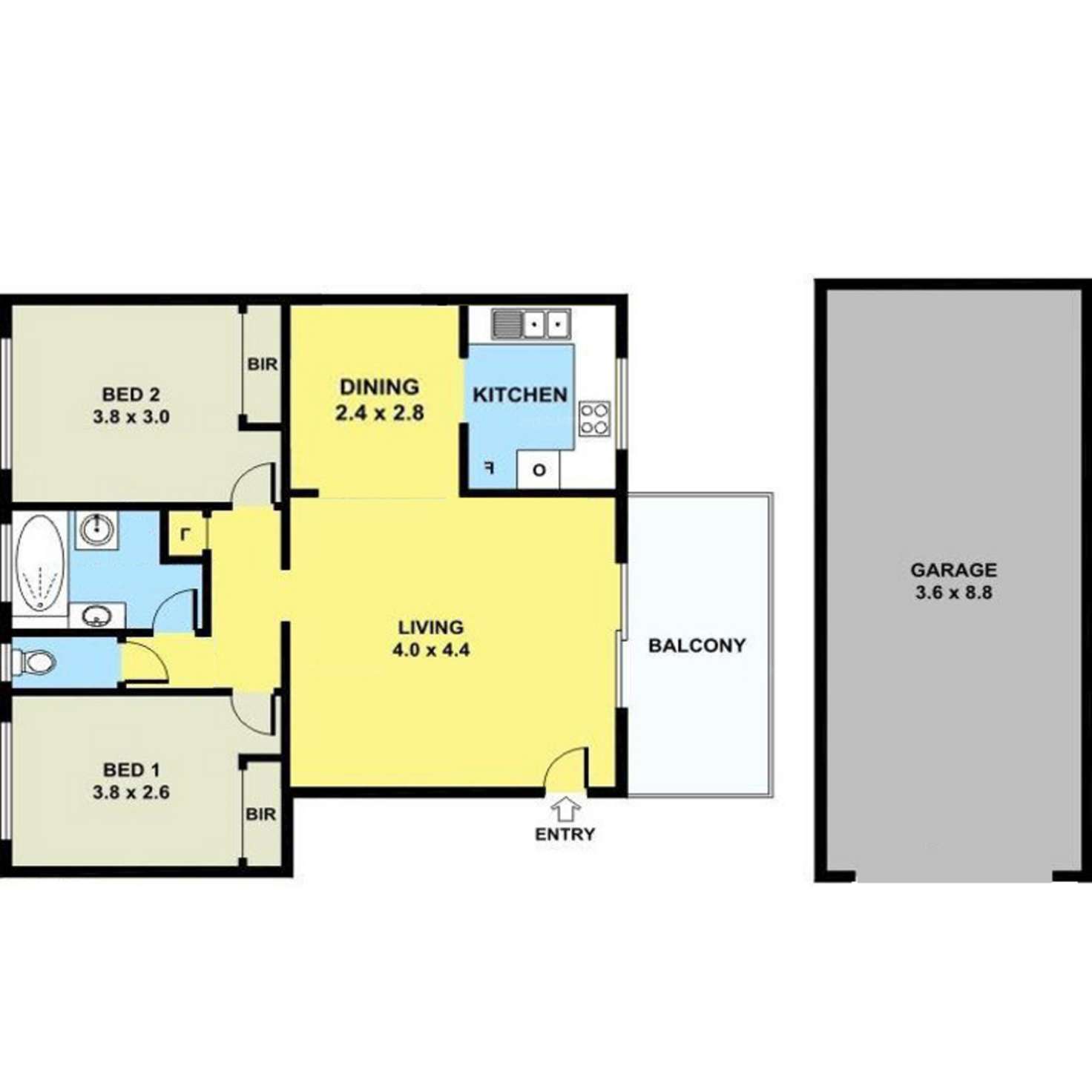 Floorplan of Homely apartment listing, 2/27 Joffre Street, Coorparoo QLD 4151