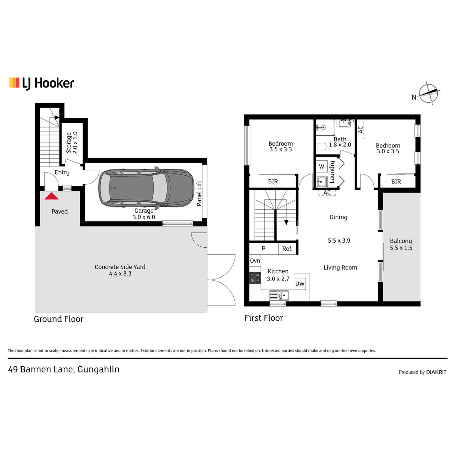 Floorplan of Homely unit listing, 49 Bannen Lane, Gungahlin ACT 2912