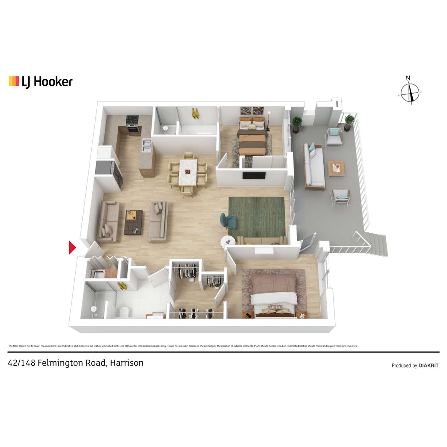 Floorplan of Homely apartment listing, 42/148 Flemington Road, Harrison ACT 2914