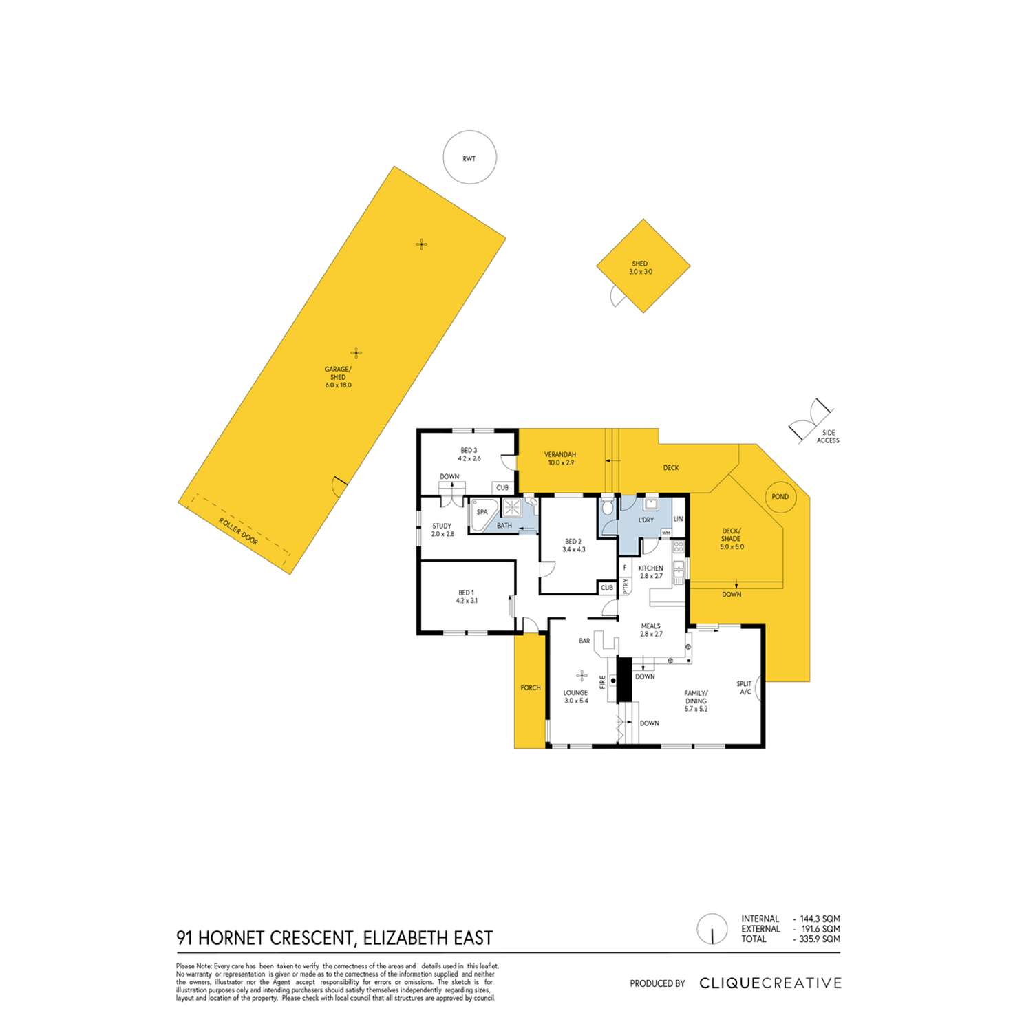 Floorplan of Homely house listing, 91 Hornet Crescent, Elizabeth East SA 5112