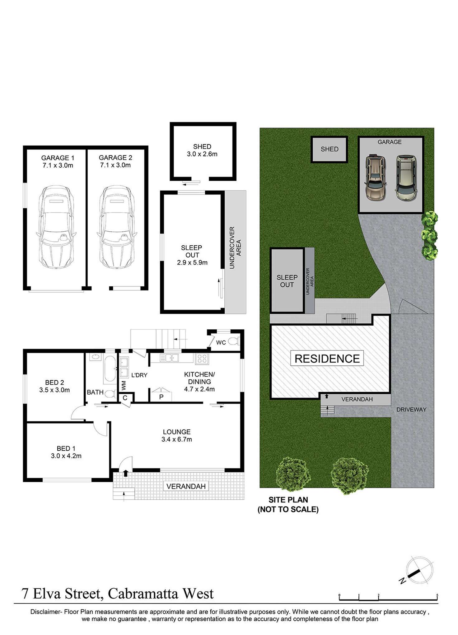 Floorplan of Homely house listing, 7 Elva Street, Cabramatta West NSW 2166