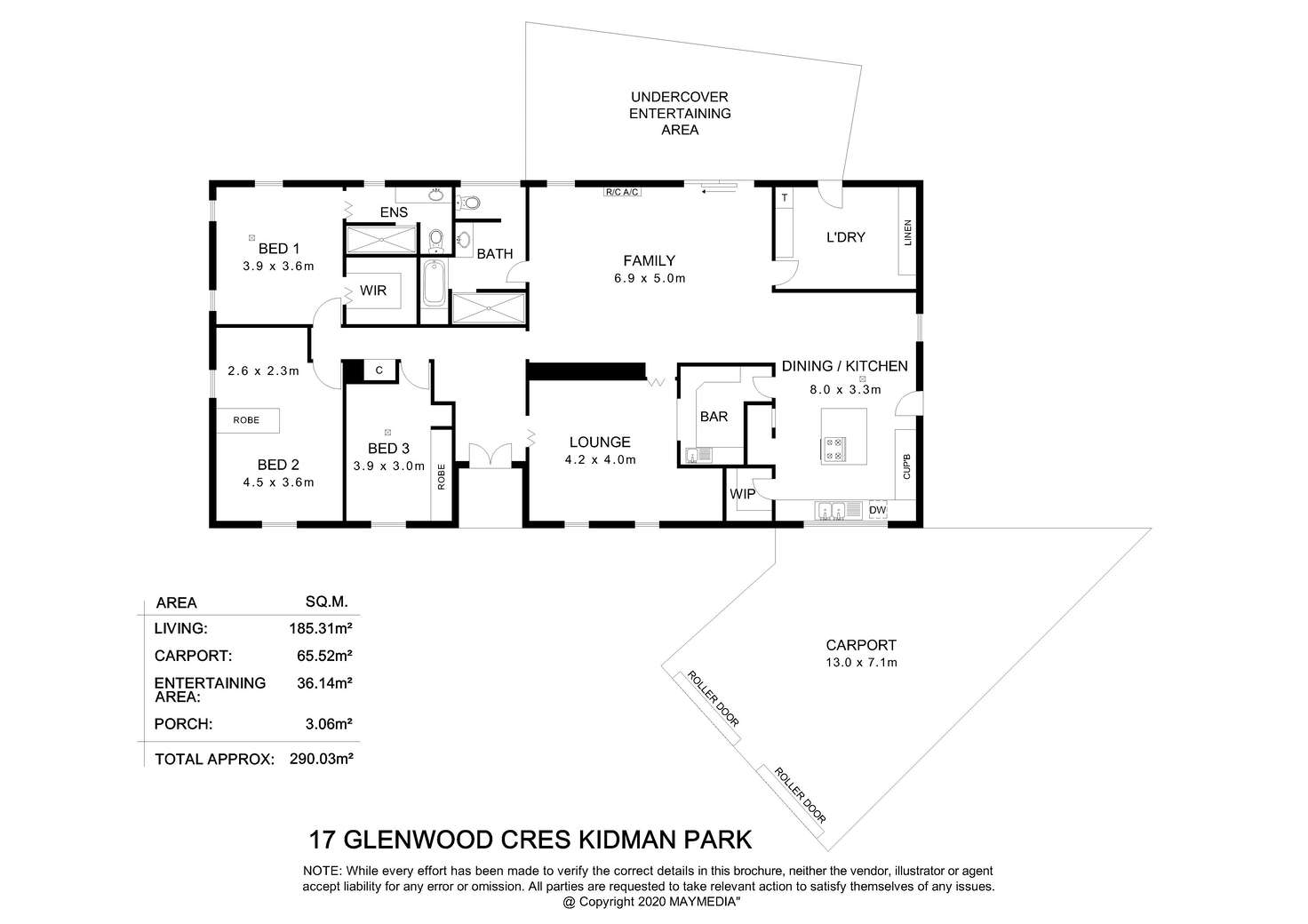 Floorplan of Homely house listing, 17 Glenwood Crescent, Kidman Park SA 5025