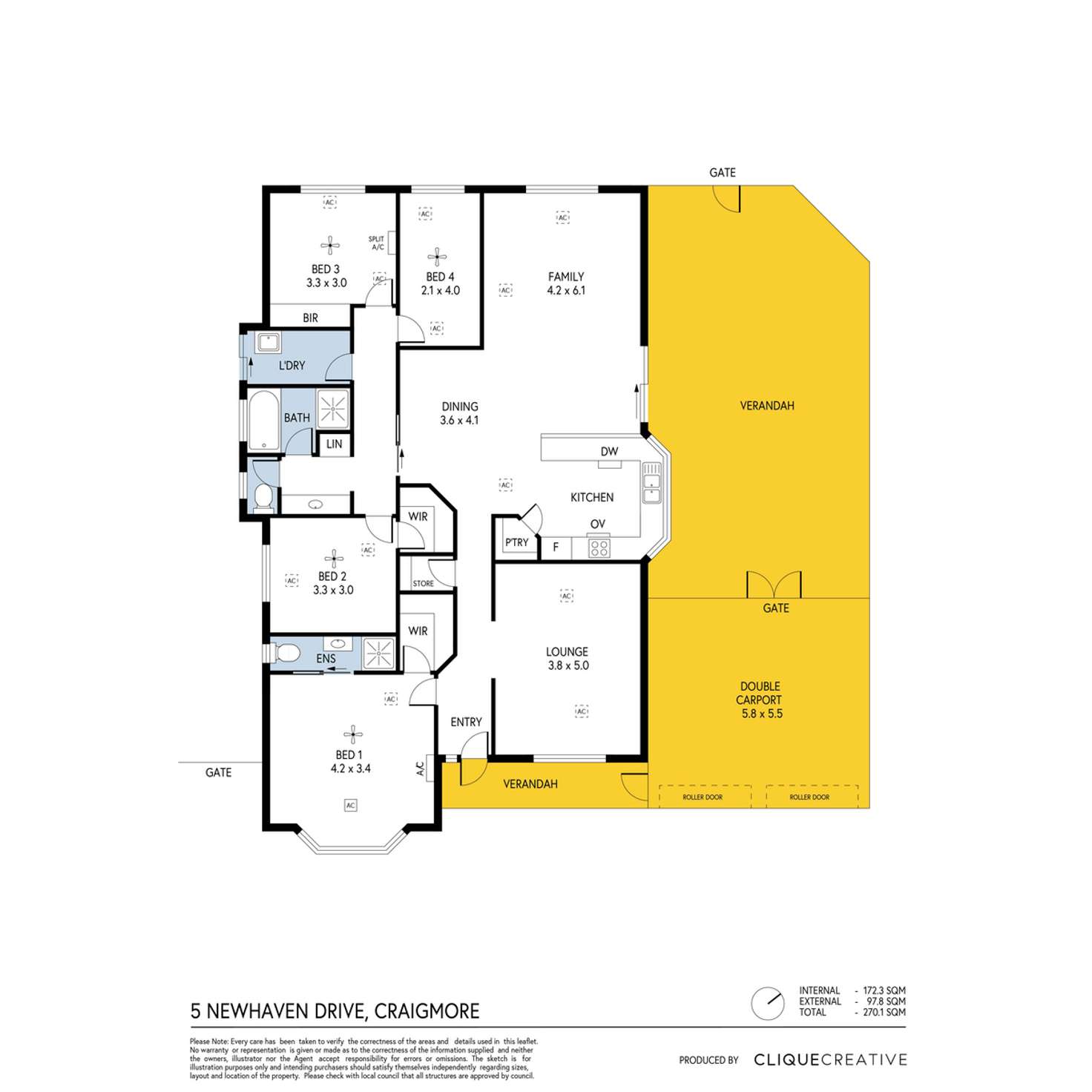 Floorplan of Homely house listing, 5 Newhaven Drive, Craigmore SA 5114