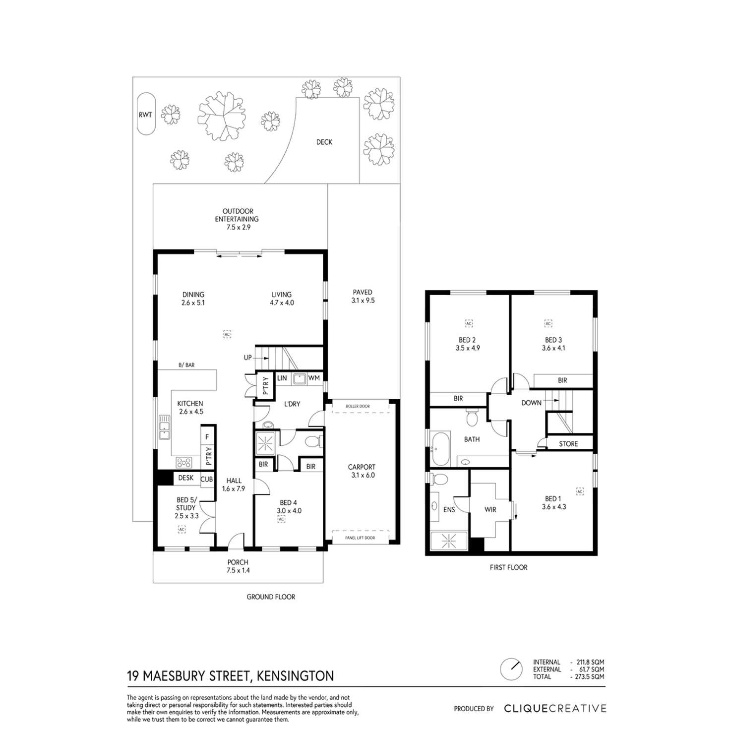 Floorplan of Homely house listing, 19 Maesbury Street, Kensington SA 5068