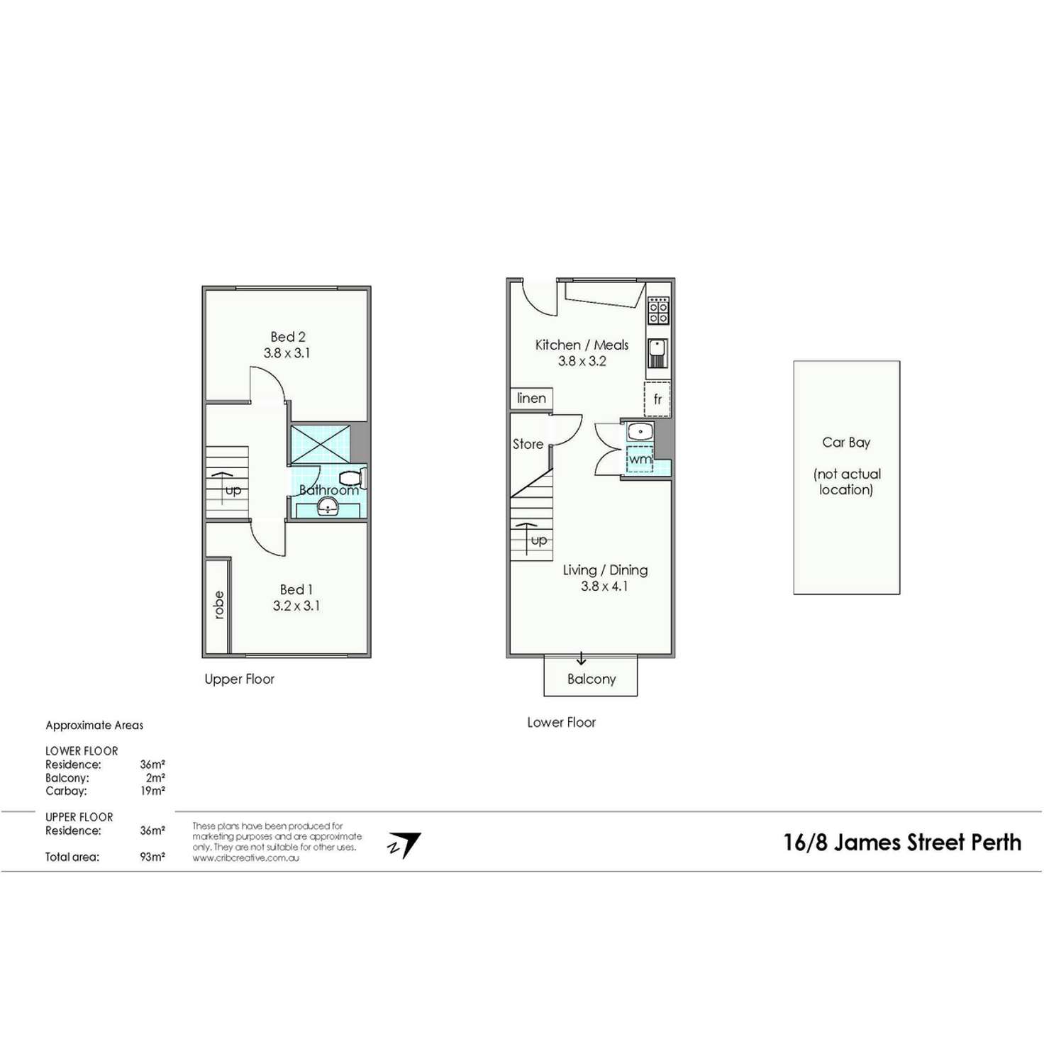 Floorplan of Homely apartment listing, 16/8 James Street, Perth WA 6000