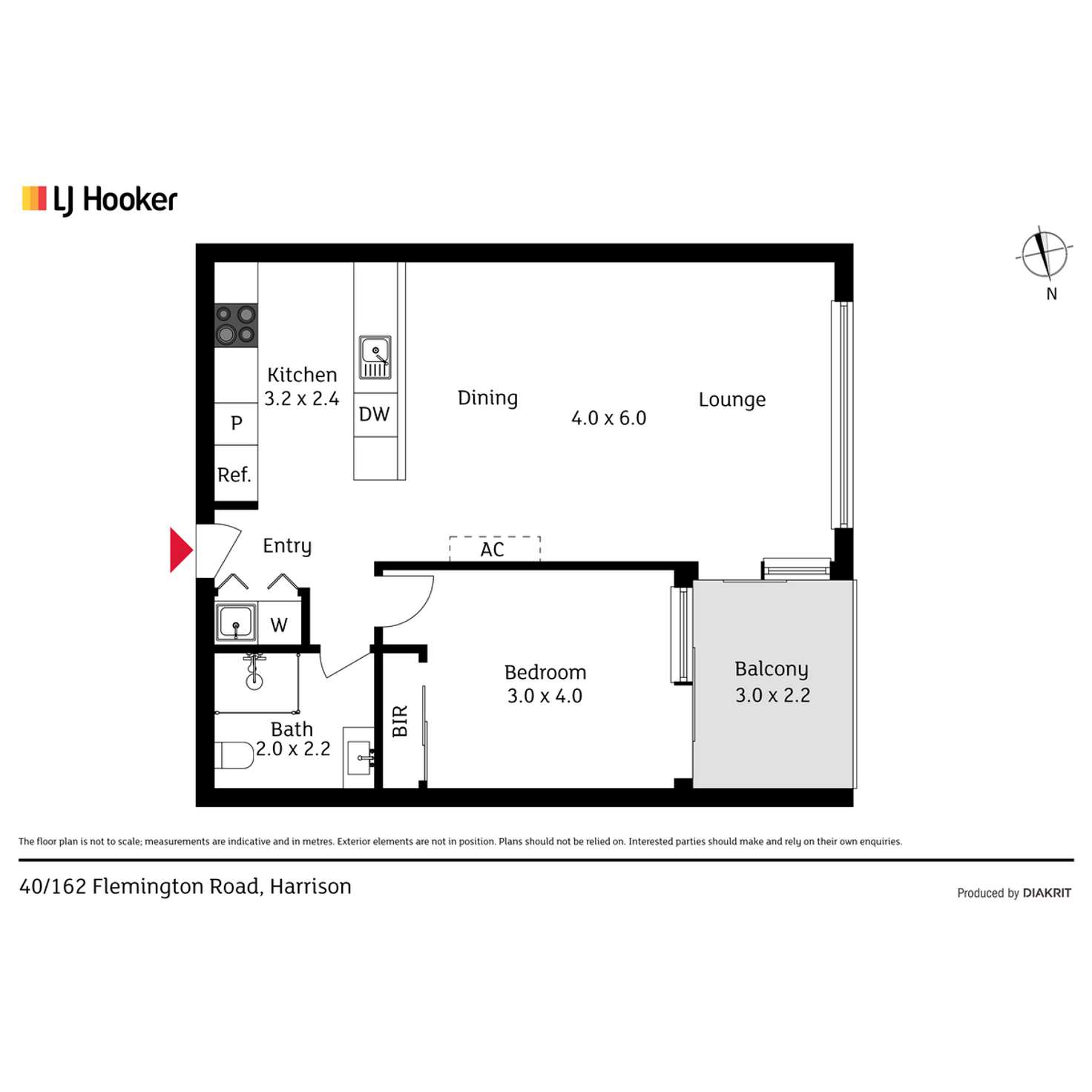 Floorplan of Homely unit listing, 40/162 Flemington Road, Harrison ACT 2914